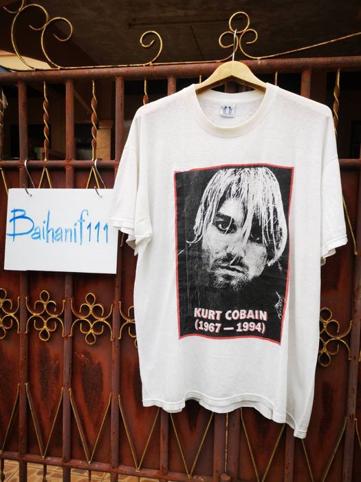 Vintage Rare. Vintage Kurt Cobain​ t-shirt 90's​ | Grailed