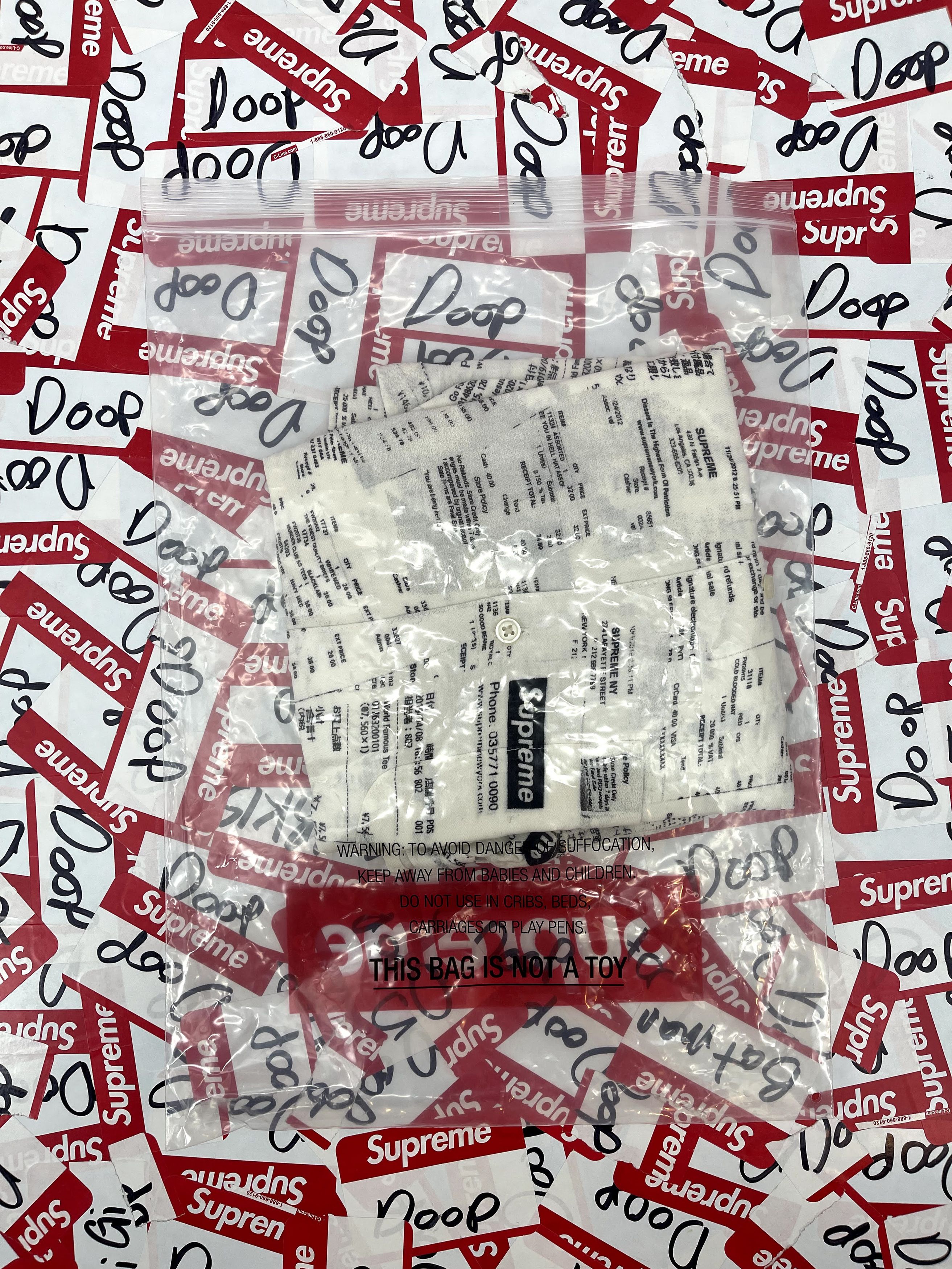 Supreme Supreme Receipts Rayon S/S Shirt White | Grailed 