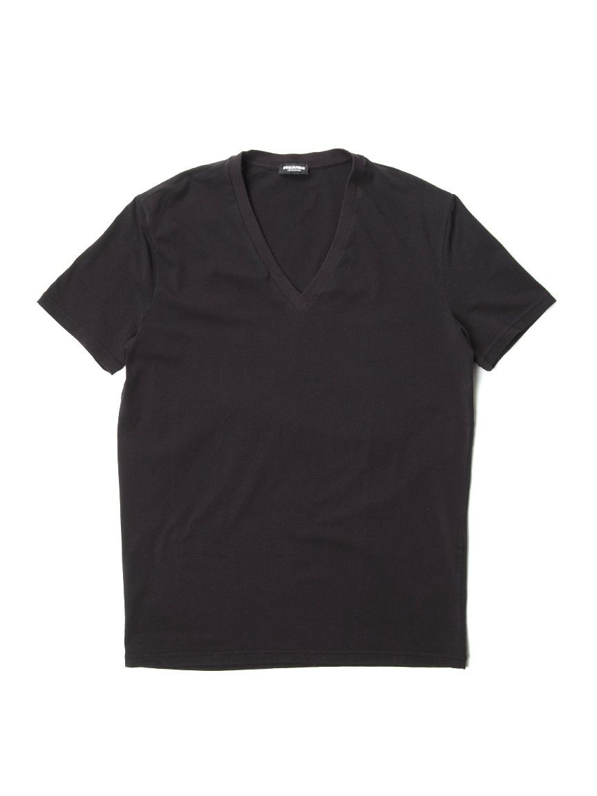 Dsquared2 Dsquared2 V-neck cotton jersey black Tee M/L Size US M / EU 48-50 / 2 - 1 Thumbnail