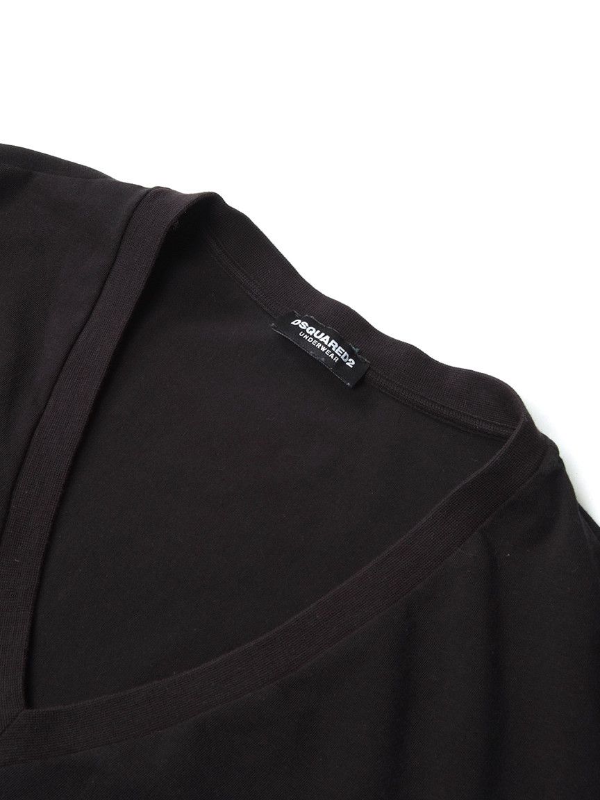Dsquared2 Dsquared2 V-neck cotton jersey black Tee M/L Size US M / EU 48-50 / 2 - 2 Thumbnail