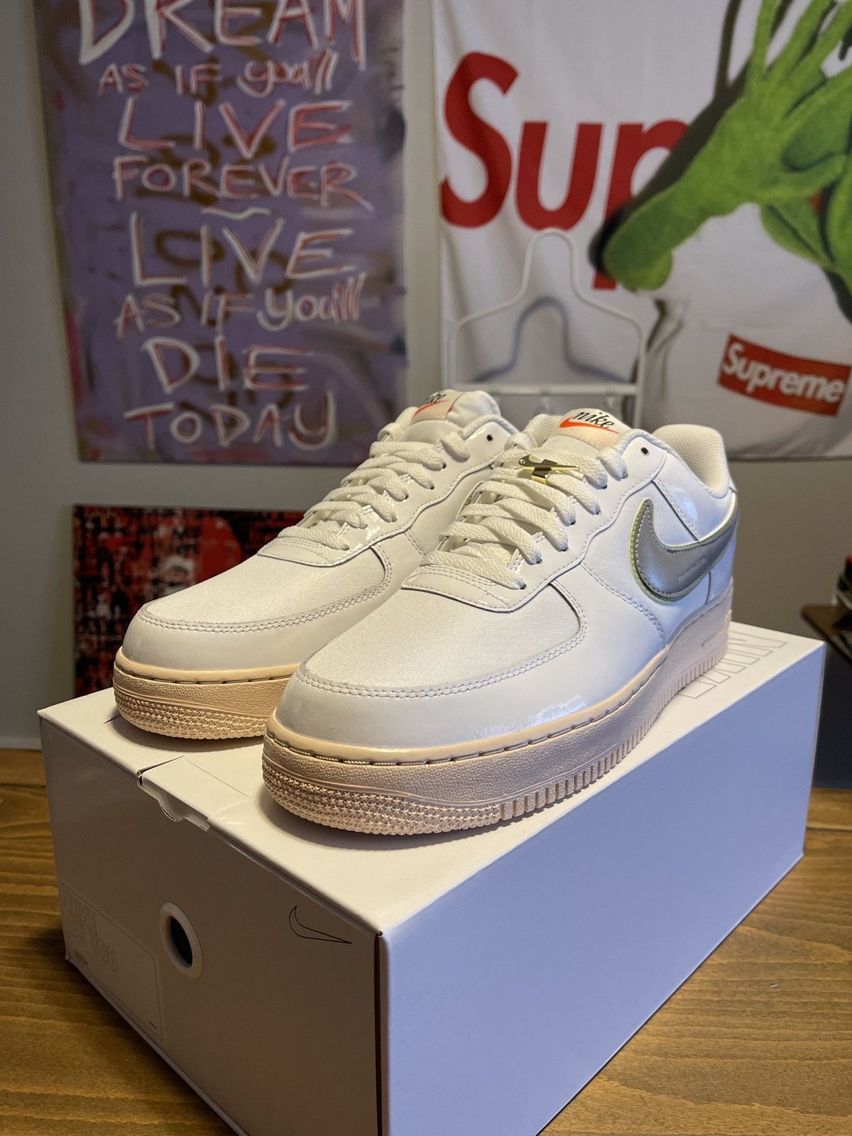 image of Nike Af1 “Nike By You” 50Th Anniversary Shoes in White, Men's (Size 12.5)