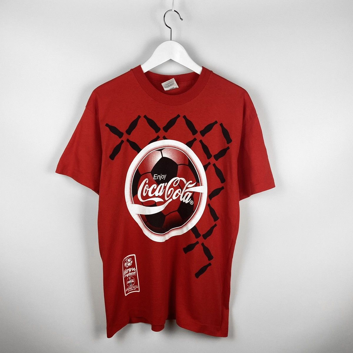 UEFA Vintage 90’s Rare Uefa Euro 96 England Enjoy Coca Cola tee Size US M / EU 48-50 / 2 - 1 Thumbnail