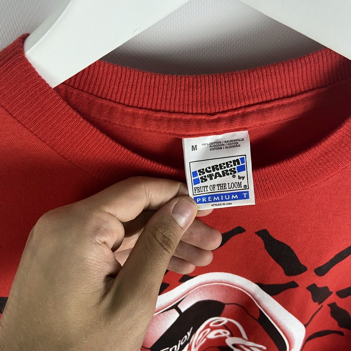 UEFA Vintage 90’s Rare Uefa Euro 96 England Enjoy Coca Cola tee Size US M / EU 48-50 / 2 - 6 Thumbnail