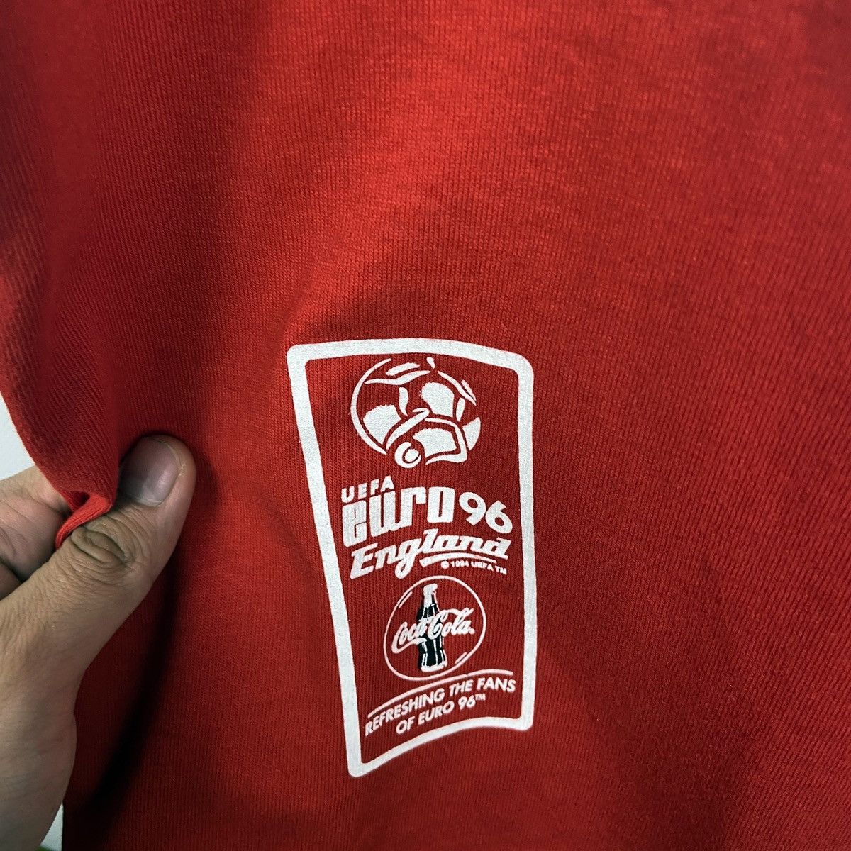 UEFA Vintage 90’s Rare Uefa Euro 96 England Enjoy Coca Cola tee Size US M / EU 48-50 / 2 - 4 Thumbnail