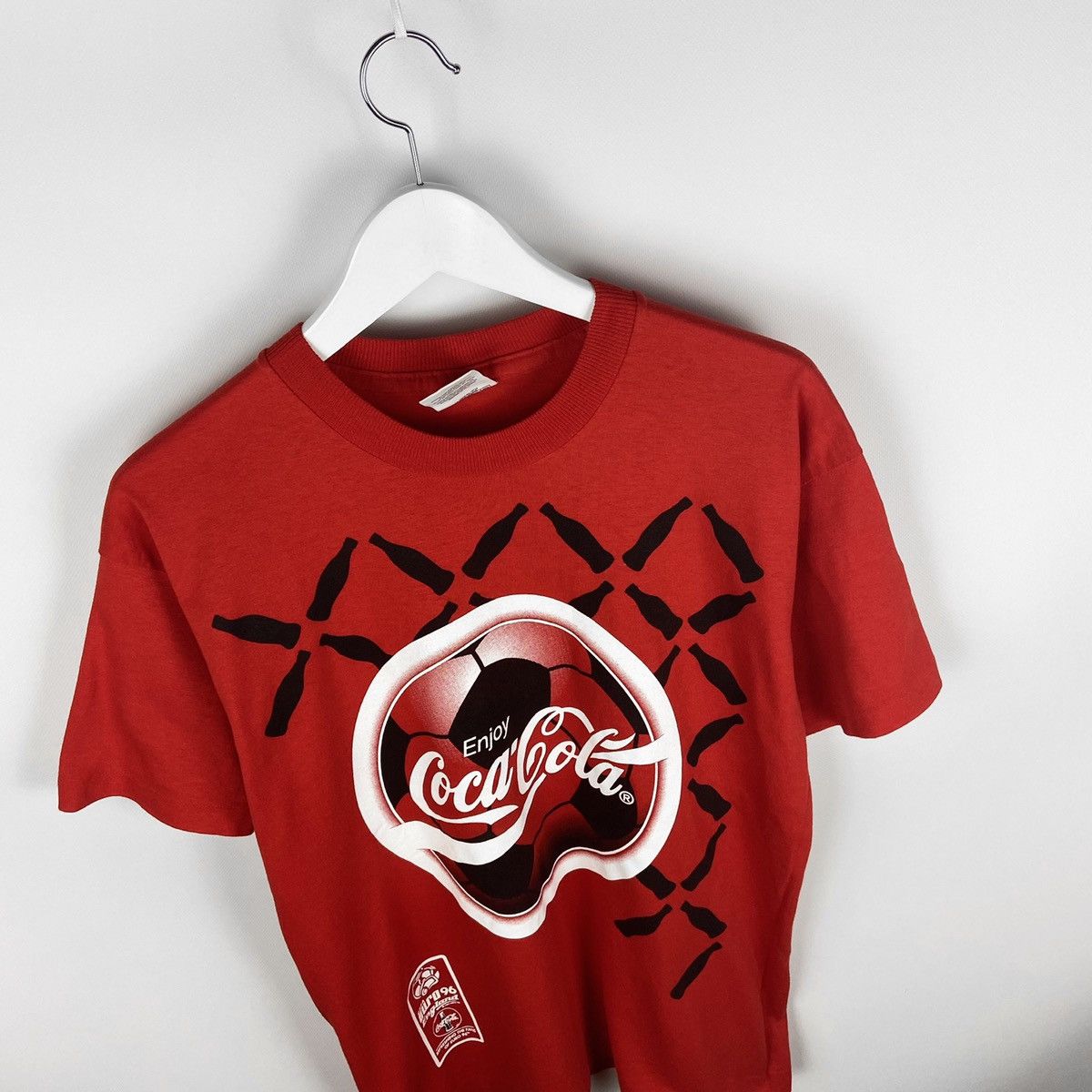 UEFA Vintage 90’s Rare Uefa Euro 96 England Enjoy Coca Cola tee Size US M / EU 48-50 / 2 - 2 Thumbnail