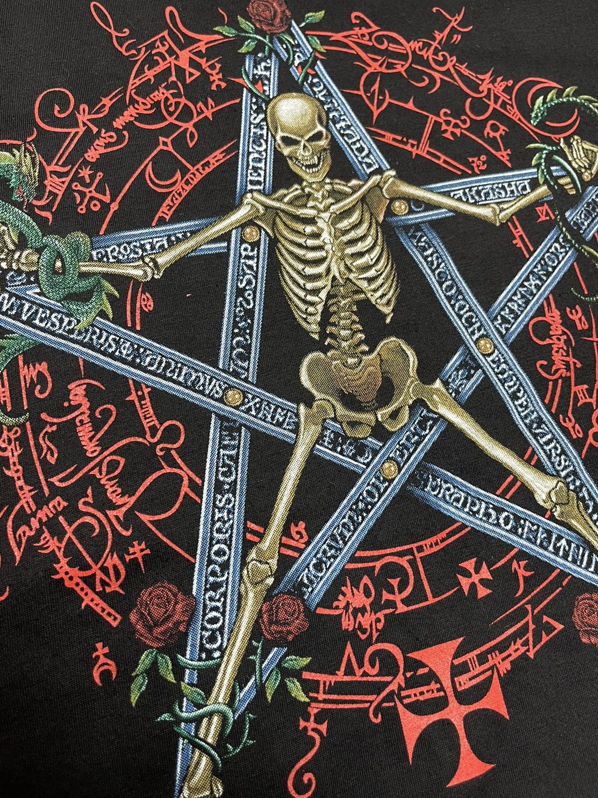 Band Tees × Vintage VINTAGE 1996 SKELETON PENTAGRAM LIKE SLAYER T SHIRT Size US L / EU 52-54 / 3 - 8 Thumbnail