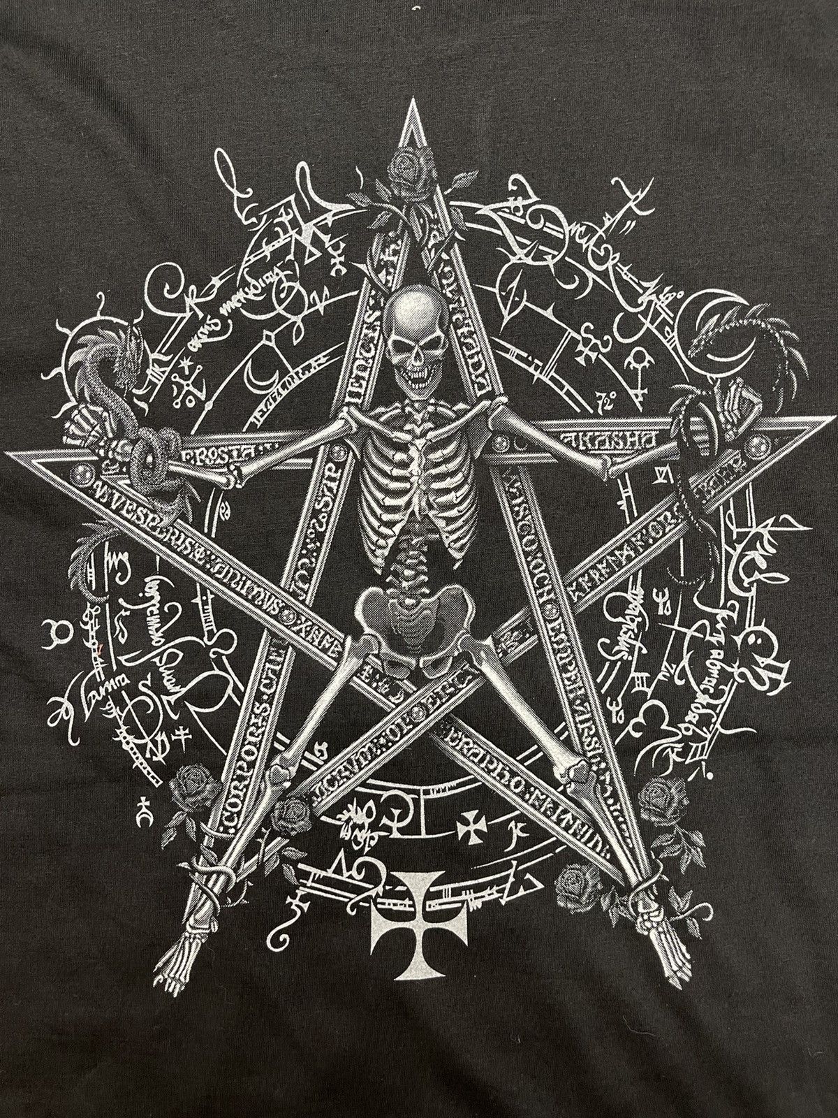 Band Tees × Vintage VINTAGE 1996 SKELETON PENTAGRAM LIKE SLAYER T SHIRT Size US L / EU 52-54 / 3 - 7 Thumbnail