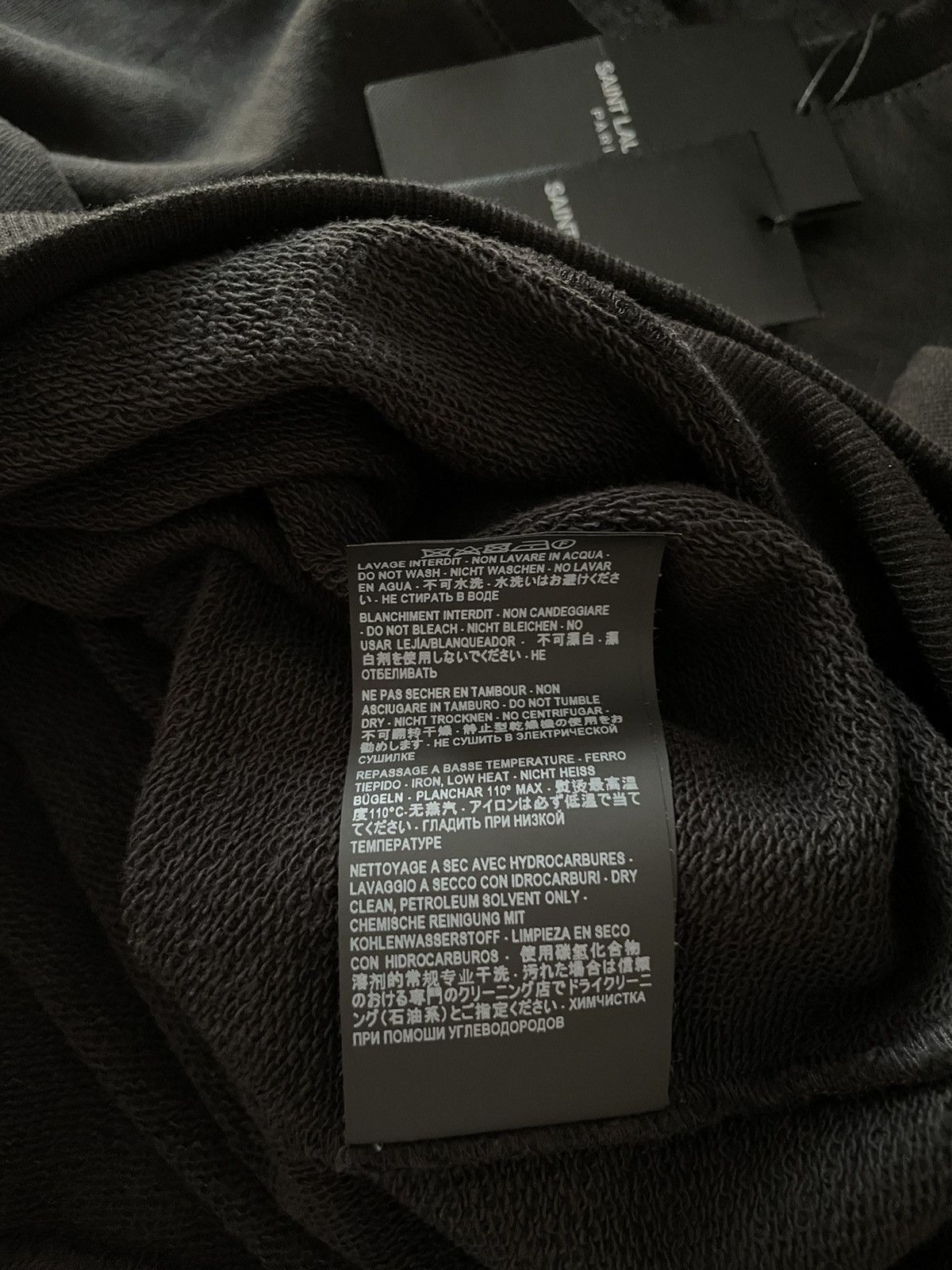 Hedi Slimane × Saint Laurent Paris × Yves Saint Laurent $2K Value Limited Edition Runway Leather Crewneck Sweatshirt Size US M / EU 48-50 / 2 - 14 Thumbnail