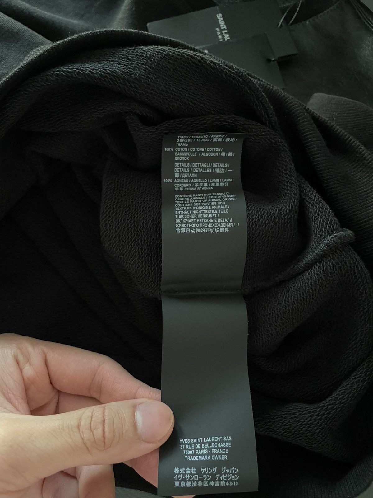 Hedi Slimane × Saint Laurent Paris × Yves Saint Laurent $2K Value Limited Edition Runway Leather Crewneck Sweatshirt Size US M / EU 48-50 / 2 - 13 Thumbnail