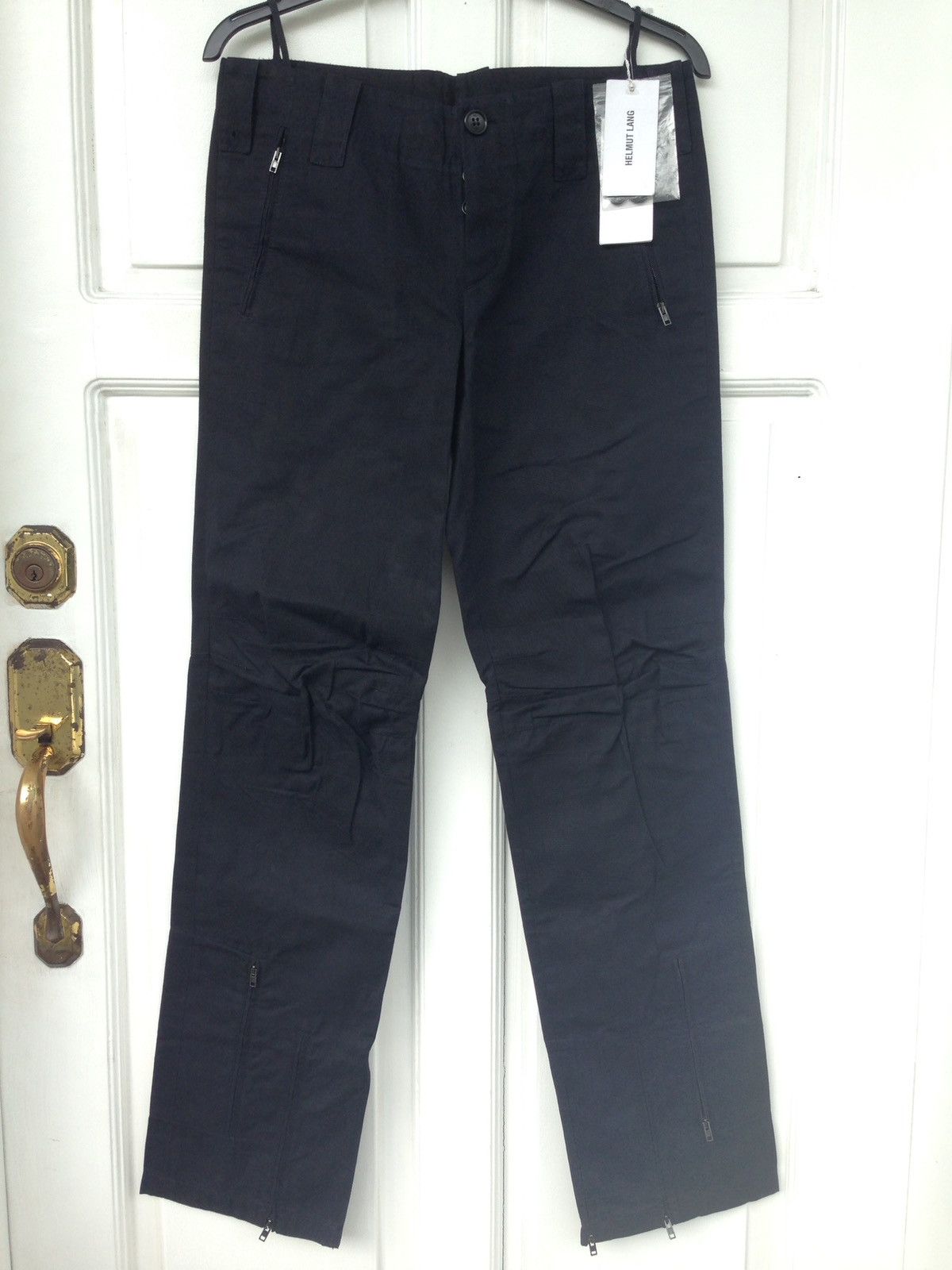 OG HELMUT LANG Zippered Cotton Trousers