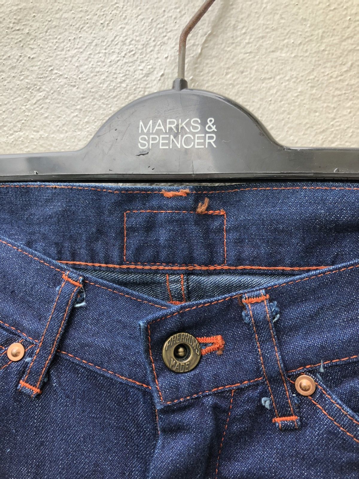 Pherrow's Pherrows Japan Indigo STUBBORN Union Made Denim Work Pant Size US 32 / EU 48 - 8 Thumbnail