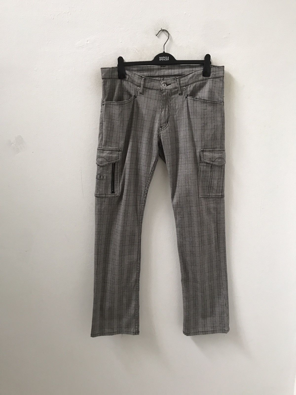 Vintage On Board Japan Tartan Checks Stretchable Cargo Trouser Pant Size US 34 / EU 50 - 1 Thumbnail