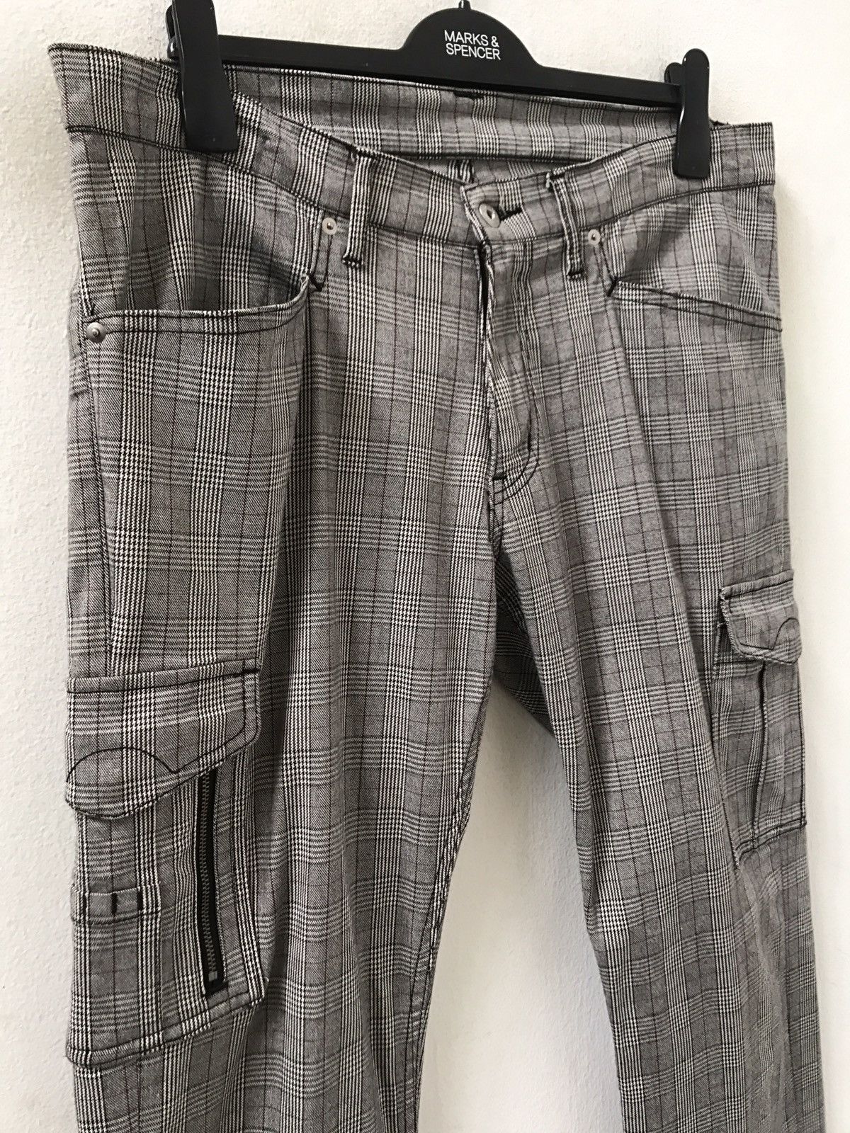 Vintage On Board Japan Tartan Checks Stretchable Cargo Trouser Pant Size US 34 / EU 50 - 3 Thumbnail