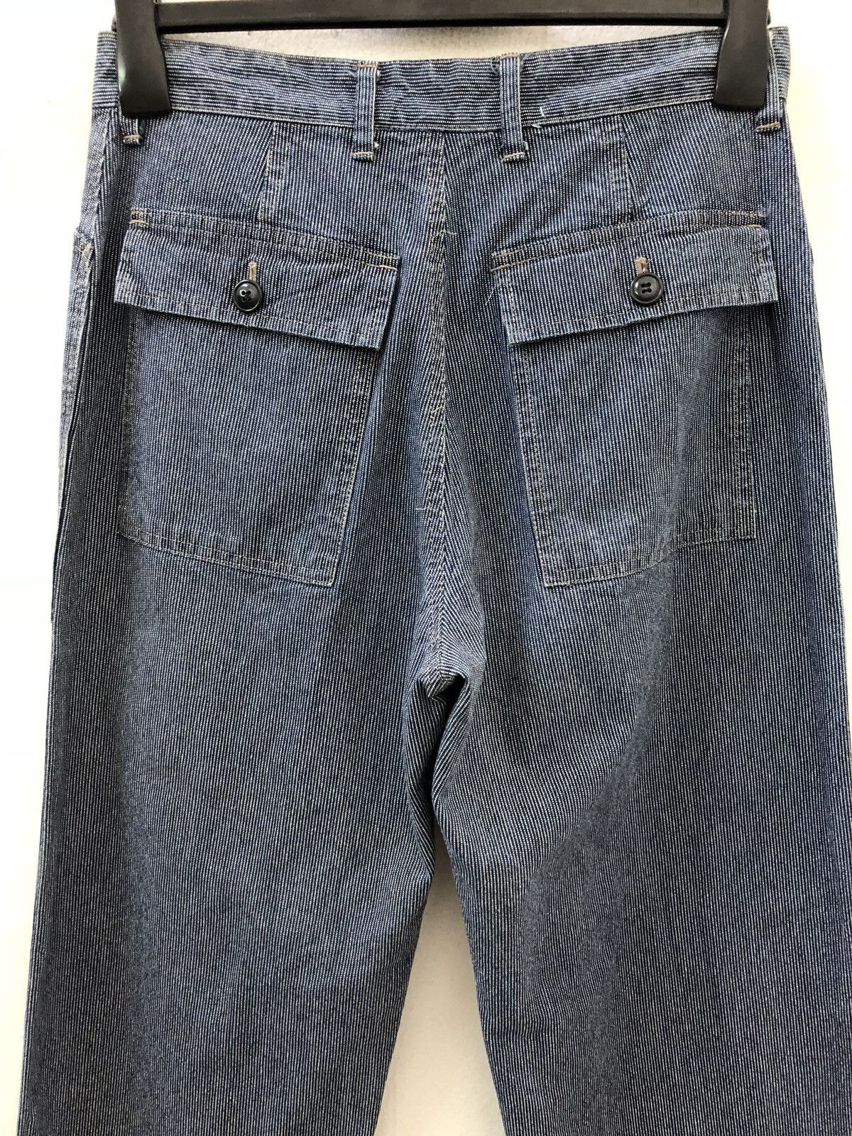 Vintage Jean Nassaus Japan Wide Straight Striped Fatigue Pant Size US 30 / EU 46 - 8 Thumbnail