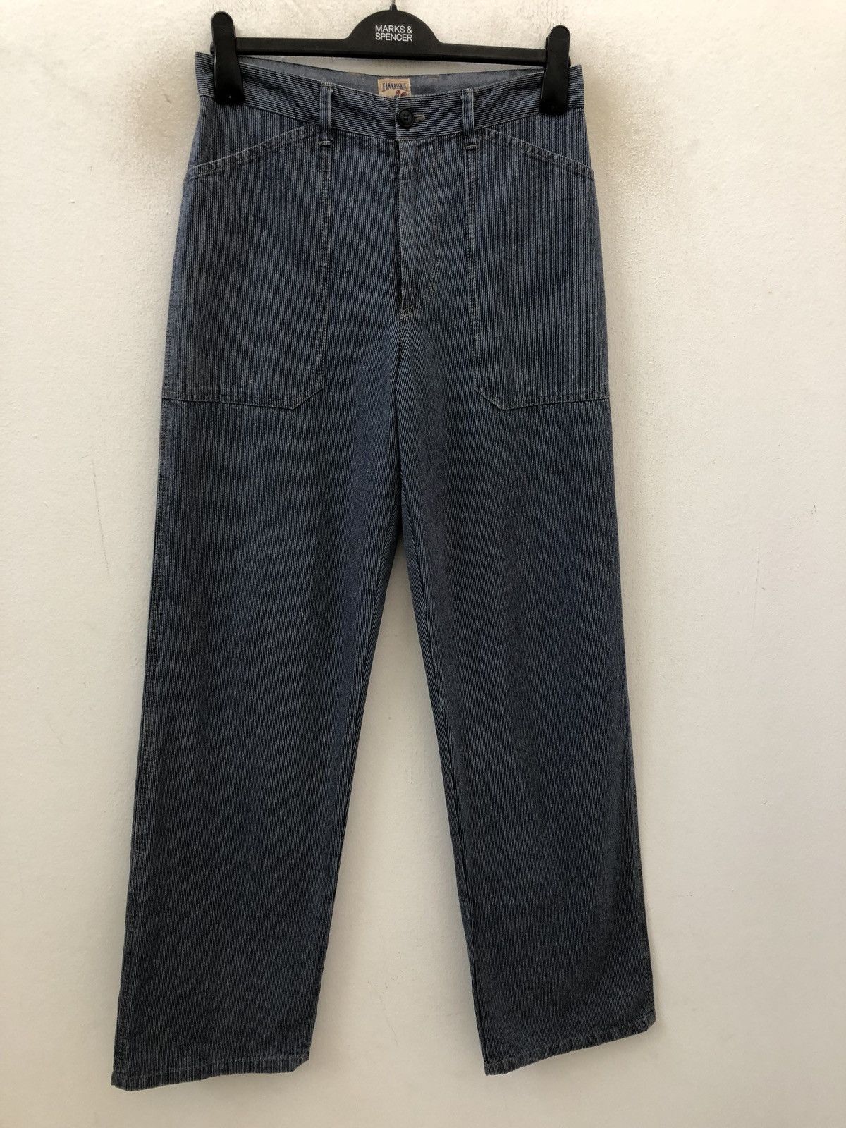 Vintage Jean Nassaus Japan Wide Straight Striped Fatigue Pant Size US 30 / EU 46 - 1 Thumbnail