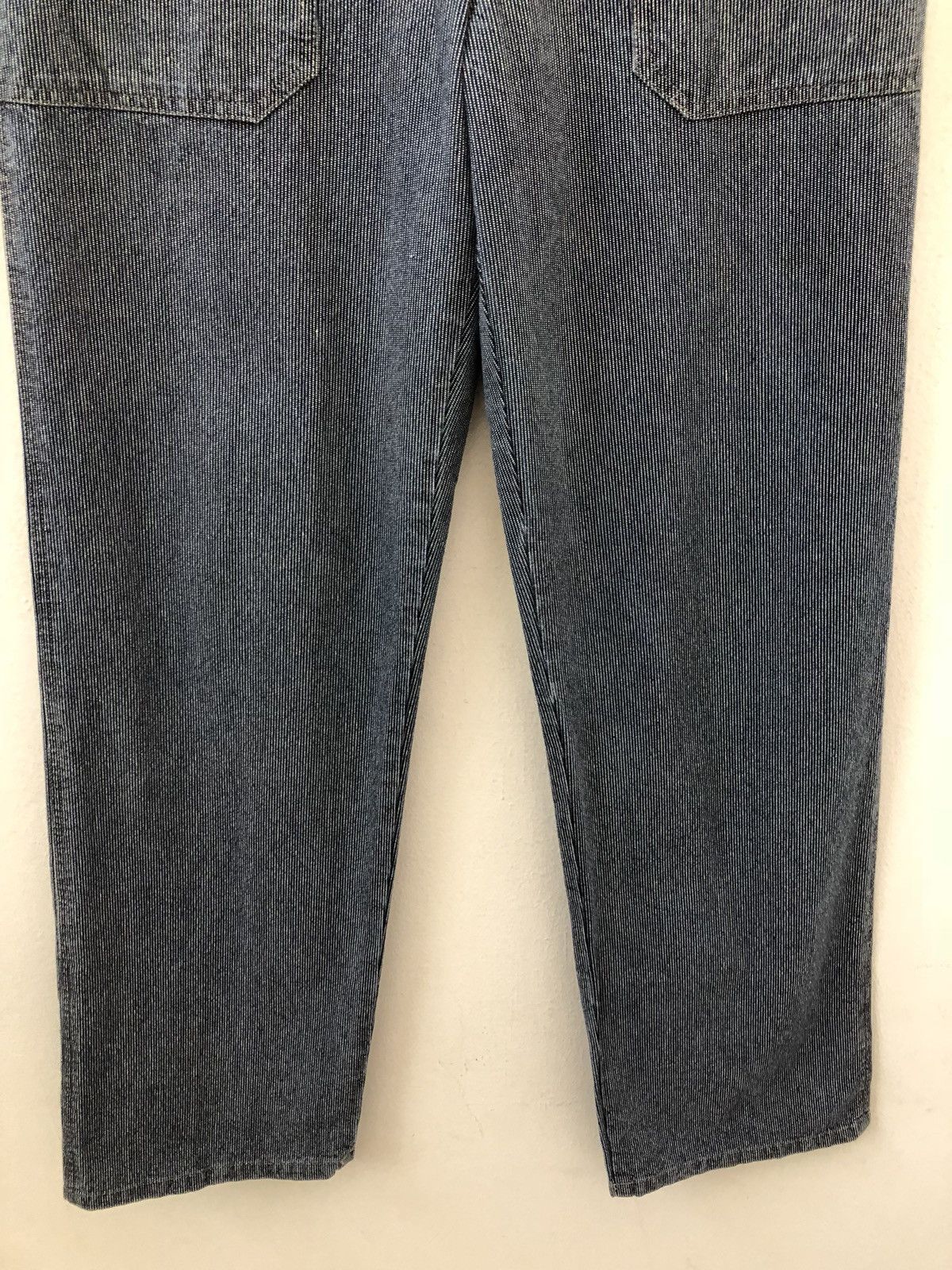 Vintage Jean Nassaus Japan Wide Straight Striped Fatigue Pant Size US 30 / EU 46 - 3 Thumbnail