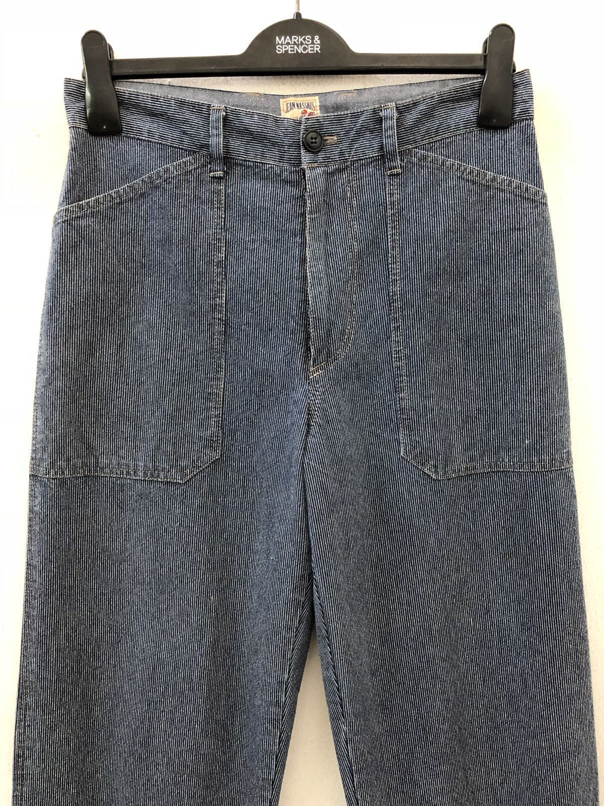 Vintage Jean Nassaus Japan Wide Straight Striped Fatigue Pant Size US 30 / EU 46 - 2 Thumbnail