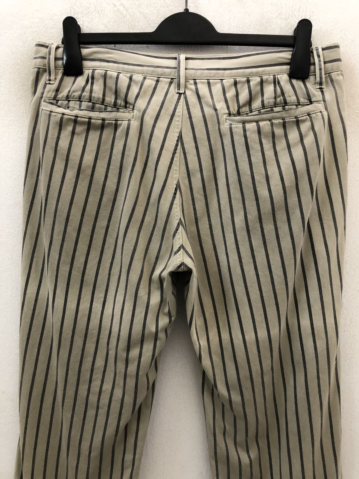 Vintage Japanese Brand Gaijin Made Hem Zipper Striped Trouser Pant Size US 32 / EU 48 - 10 Thumbnail