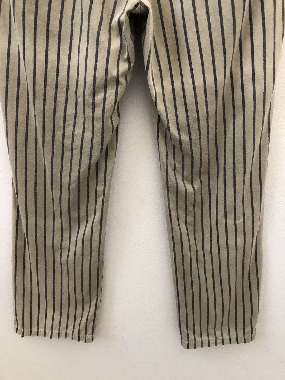 Vintage Japanese Brand Gaijin Made Hem Zipper Striped Trouser Pant Size US 32 / EU 48 - 11 Thumbnail