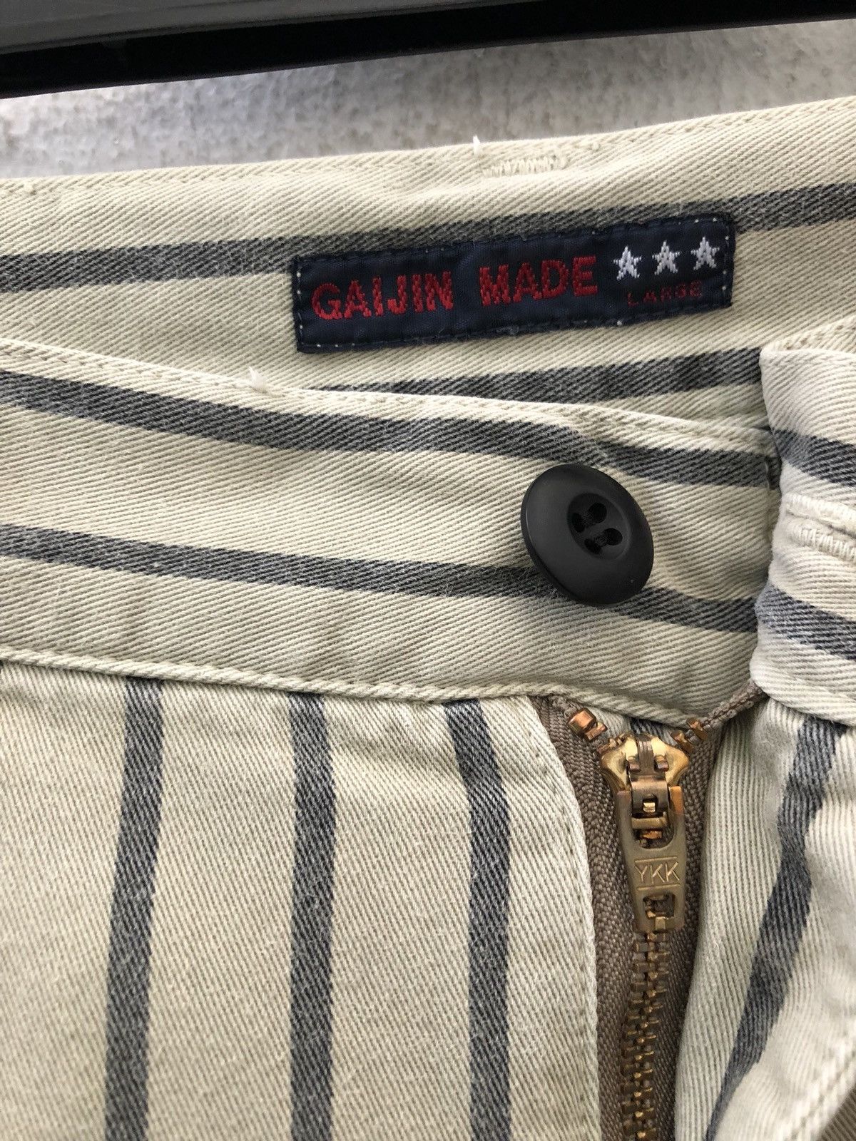 Vintage Japanese Brand Gaijin Made Hem Zipper Striped Trouser Pant Size US 32 / EU 48 - 6 Thumbnail