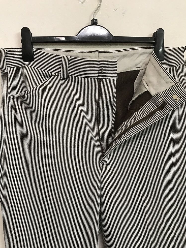 Vintage Vintage 70s KINGS ROAD Perma - Prest Striped Trouser Pant Size US 38 / EU 54 - 9 Thumbnail