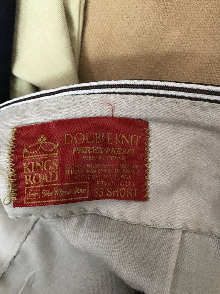 Vintage Vintage 70s KINGS ROAD Perma - Prest Striped Trouser Pant Size US 38 / EU 54 - 17 Thumbnail