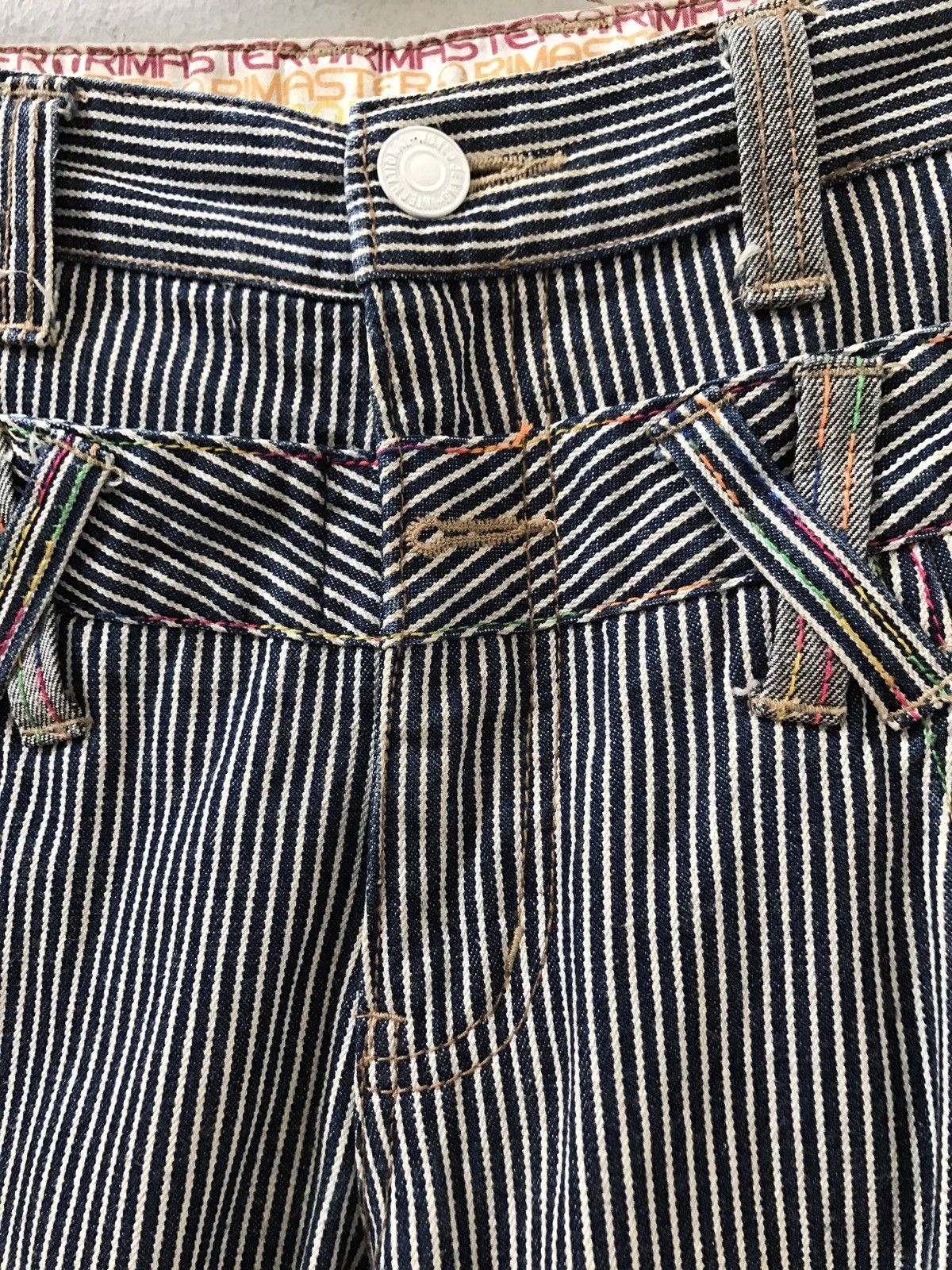 Vintage Rimaster Hickory Striped Double Waist Denim Pant Size US 31 - 15 Thumbnail