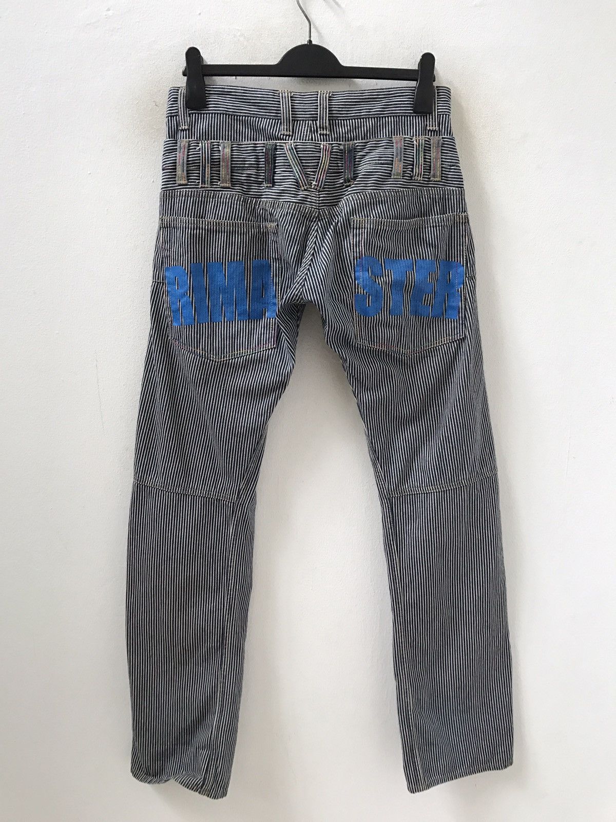 Vintage Rimaster Hickory Striped Double Waist Denim Pant Size US 31 - 6 Thumbnail