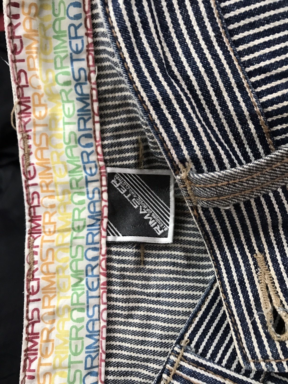 Vintage Rimaster Hickory Striped Double Waist Denim Pant Size US 31 - 18 Thumbnail