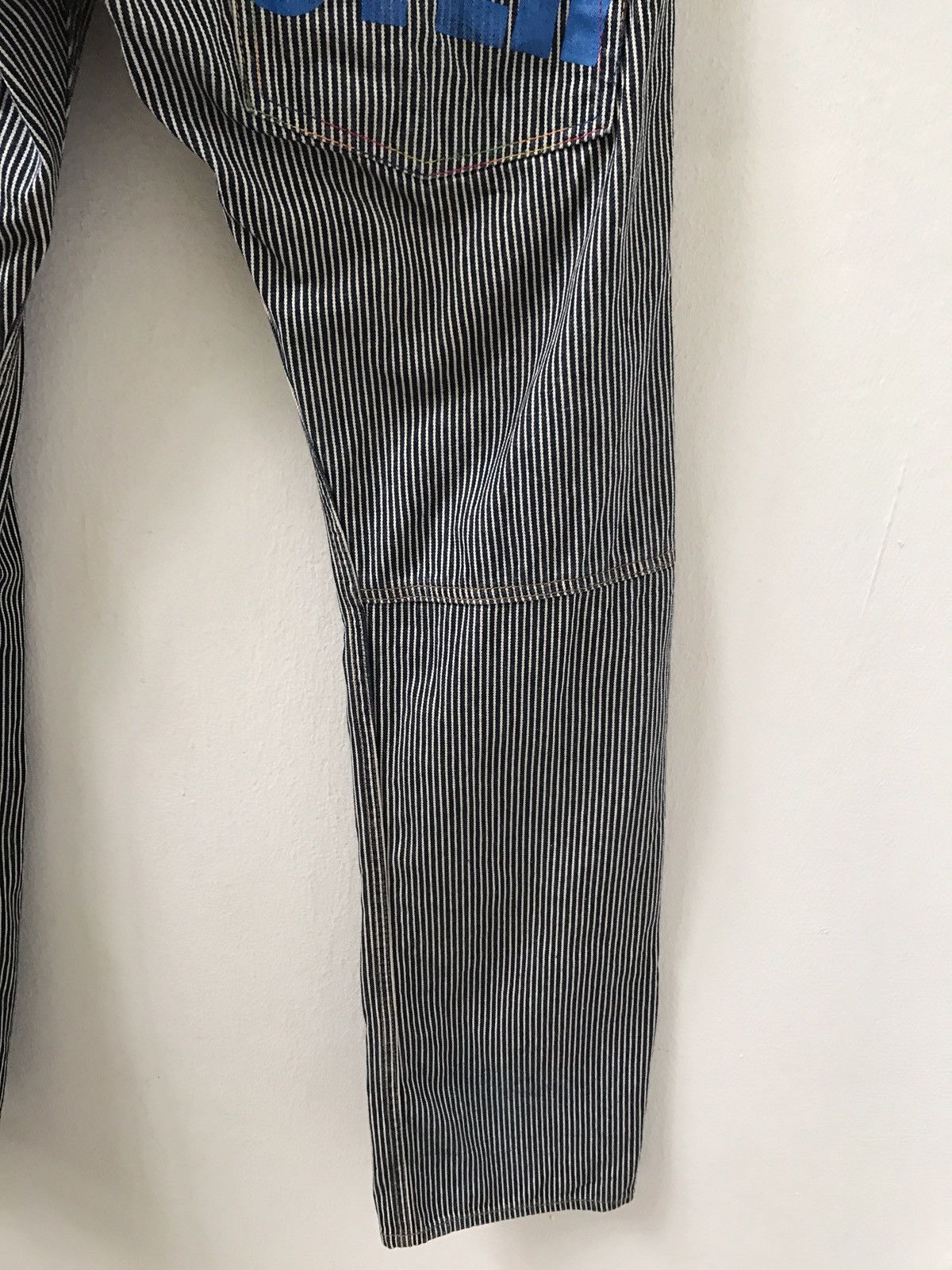 Vintage Rimaster Hickory Striped Double Waist Denim Pant Size US 31 - 10 Thumbnail