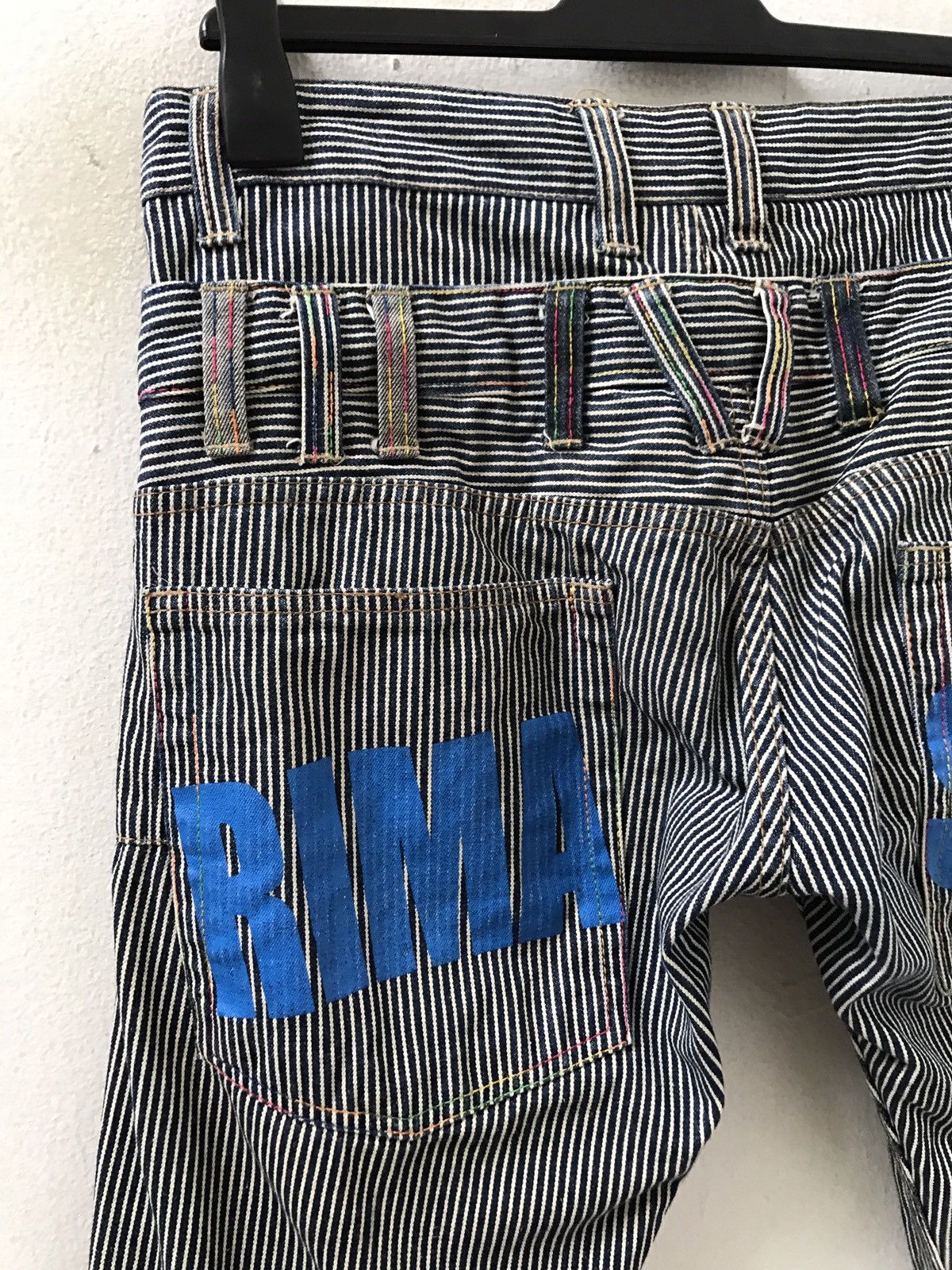 Vintage Rimaster Hickory Striped Double Waist Denim Pant Size US 31 - 8 Thumbnail