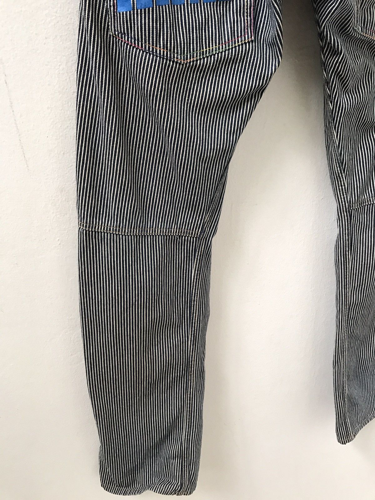 Vintage Rimaster Hickory Striped Double Waist Denim Pant Size US 31 - 9 Thumbnail