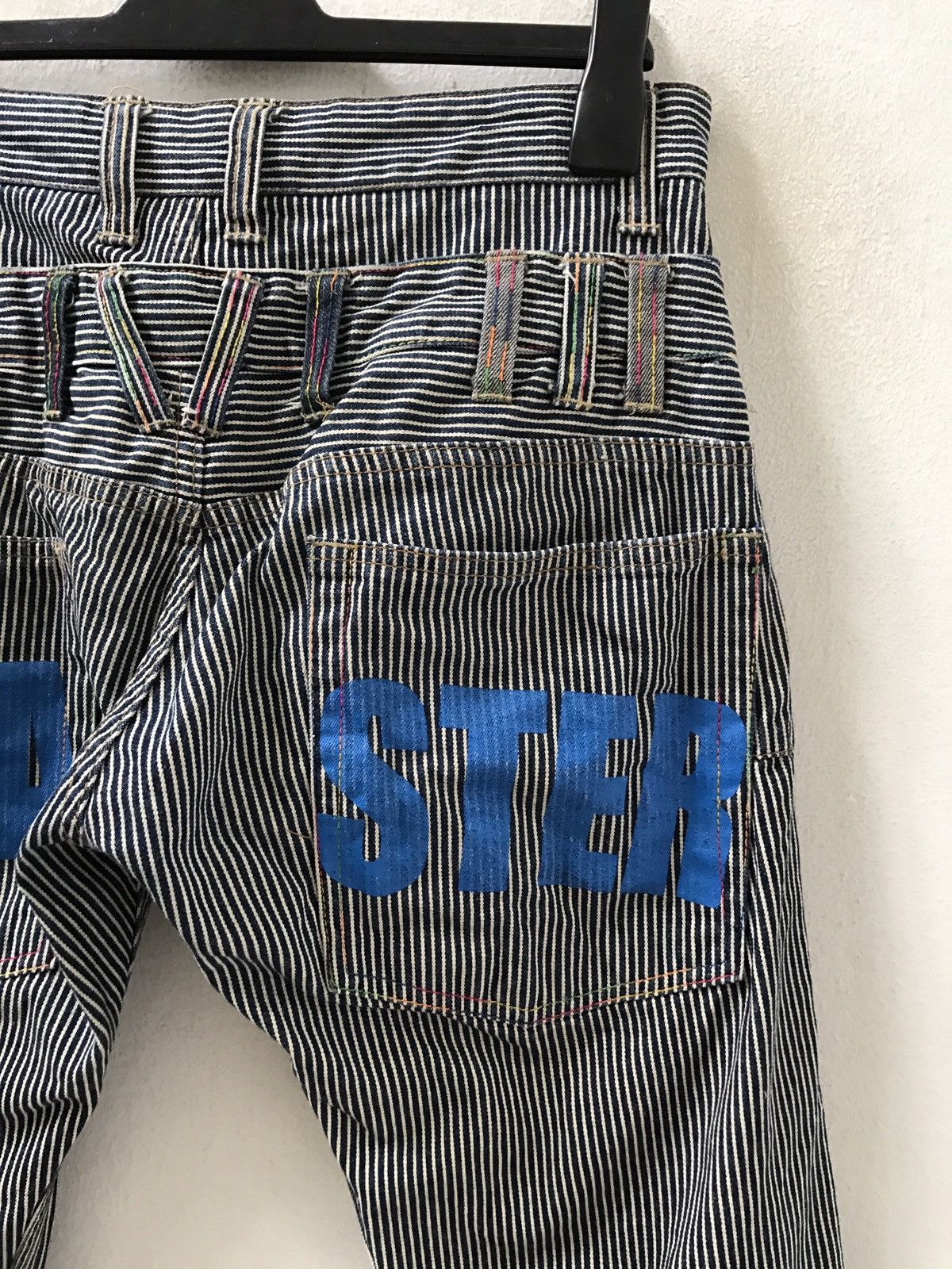 Vintage Rimaster Hickory Striped Double Waist Denim Pant Size US 31 - 7 Thumbnail