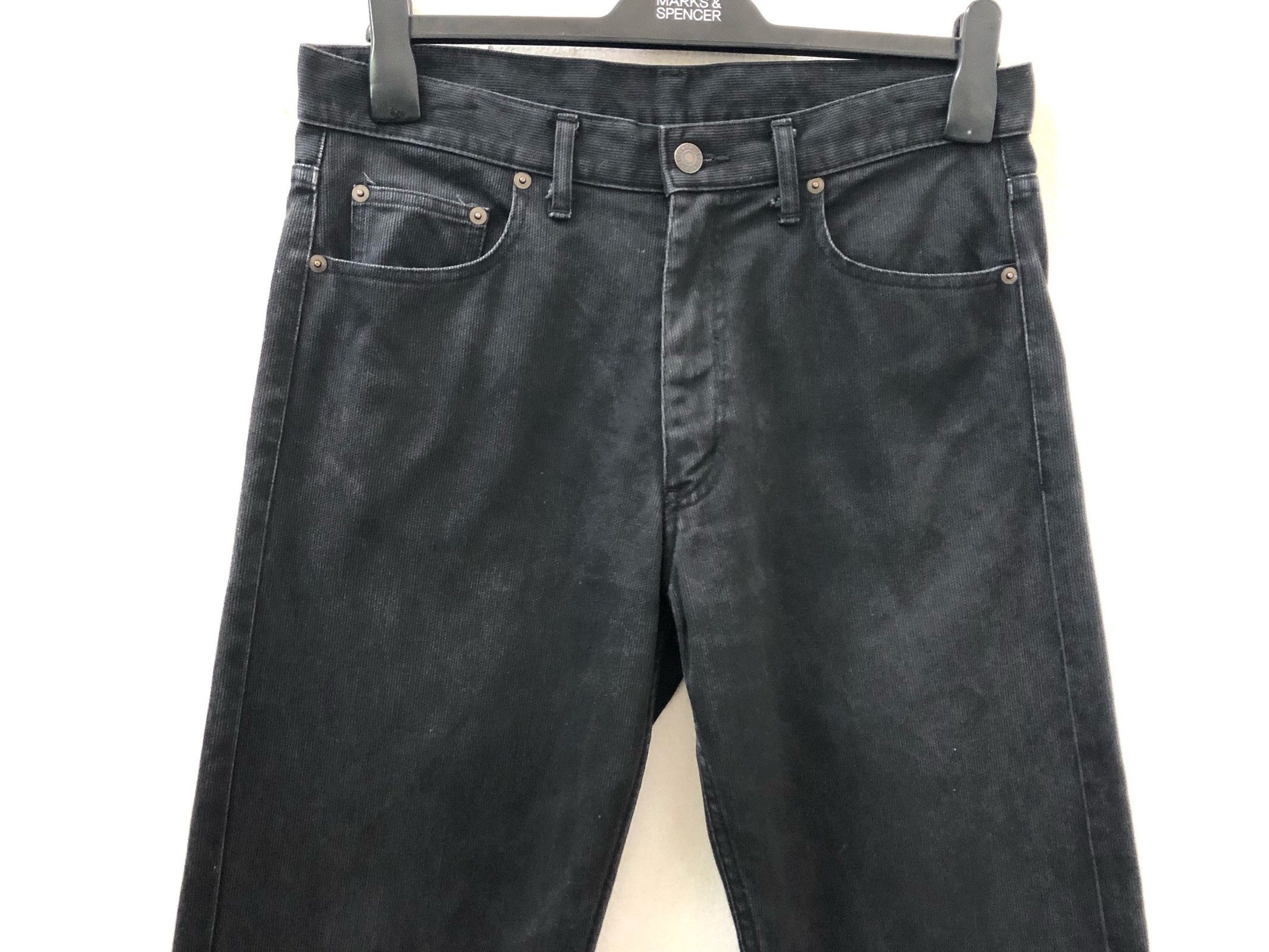 Or Glory OrGlory Japan Striped Twill Black Trouser Pant Size US 31 - 2 Thumbnail