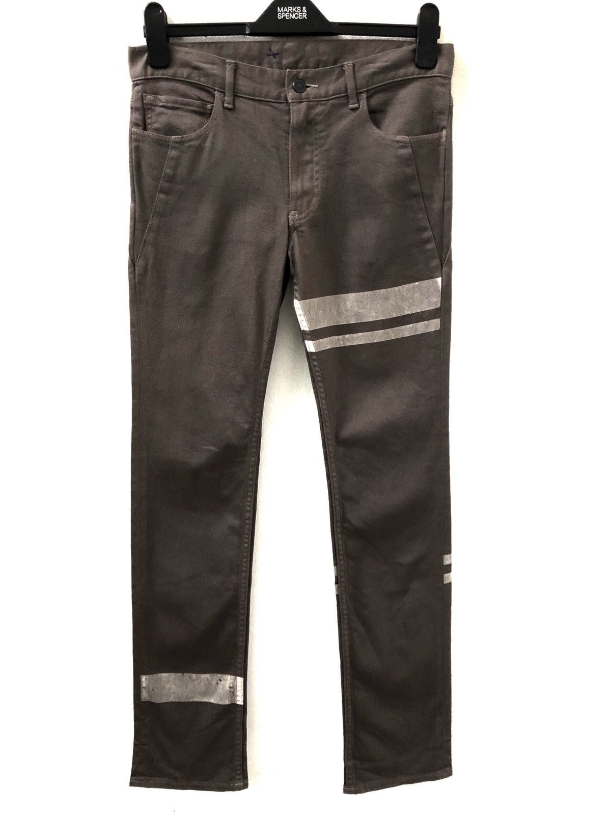 Wizzard Made in Japan White Border Striped Low Rise Skinny Pant Size US 29 - 1 Thumbnail