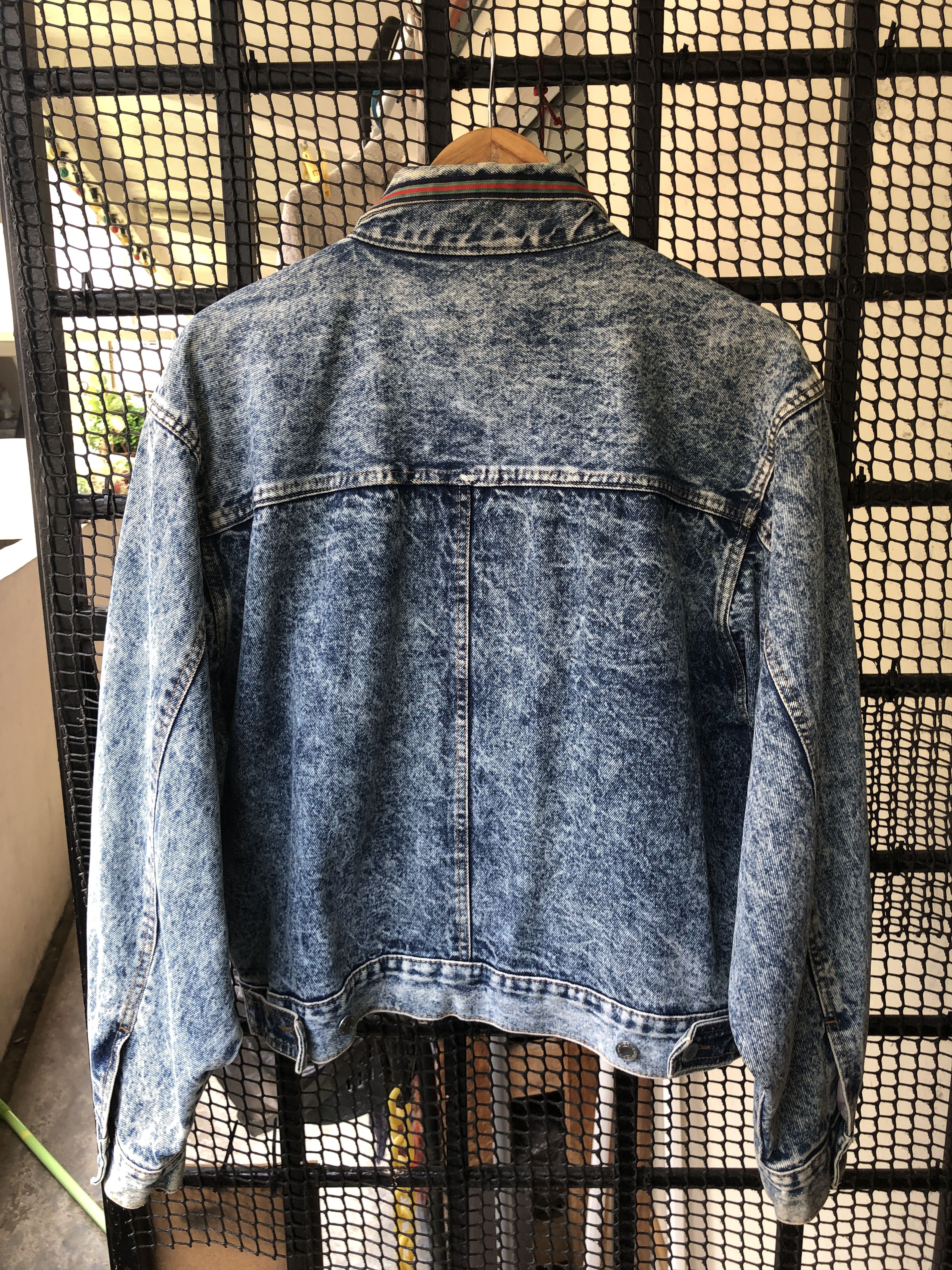 Vintage Vintage Bobson Cropped Acid Wash Denim Jacket Size US L / EU 52-54 / 3 - 6 Thumbnail