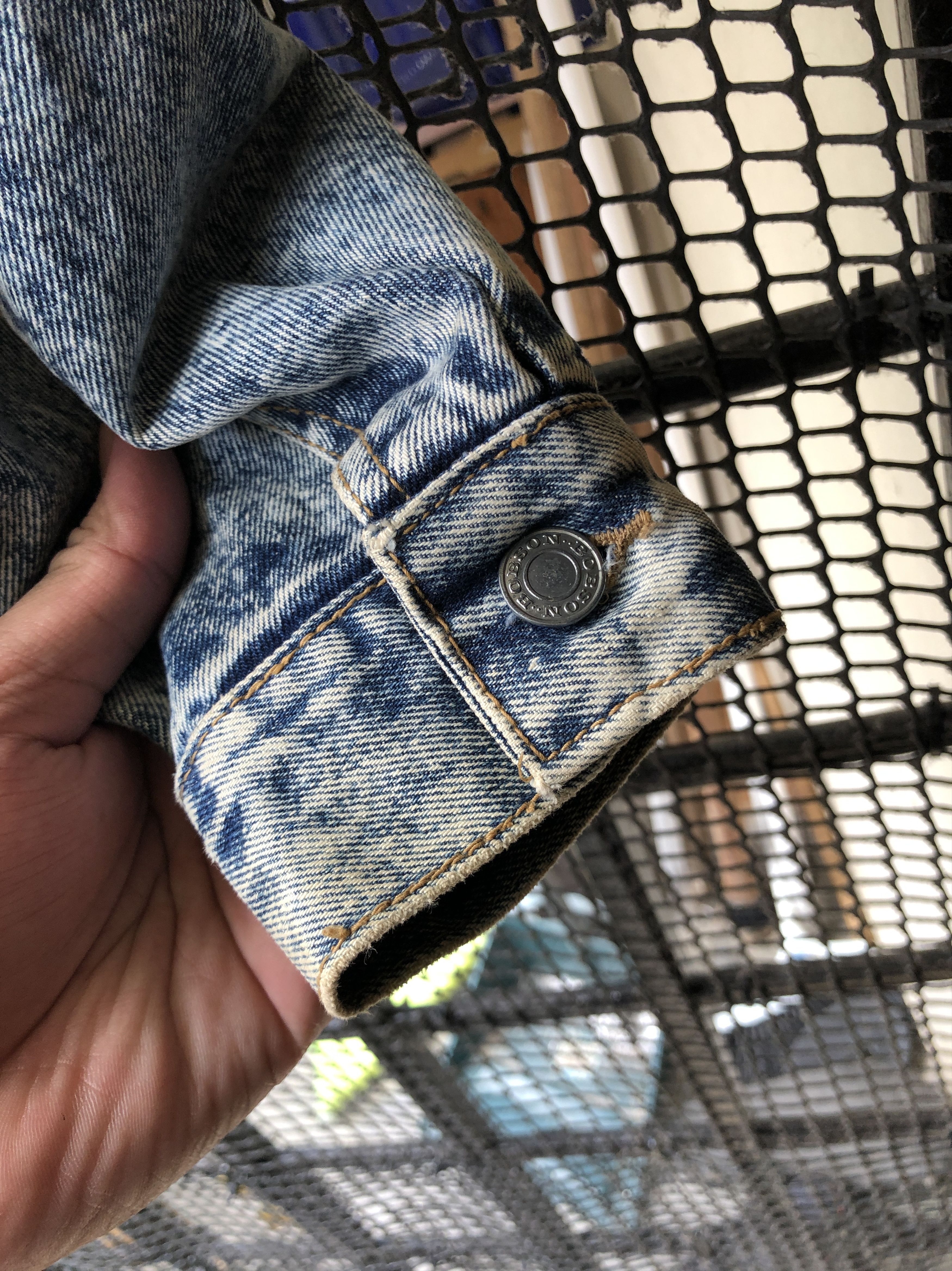 Vintage Vintage Bobson Cropped Acid Wash Denim Jacket Size US L / EU 52-54 / 3 - 9 Thumbnail