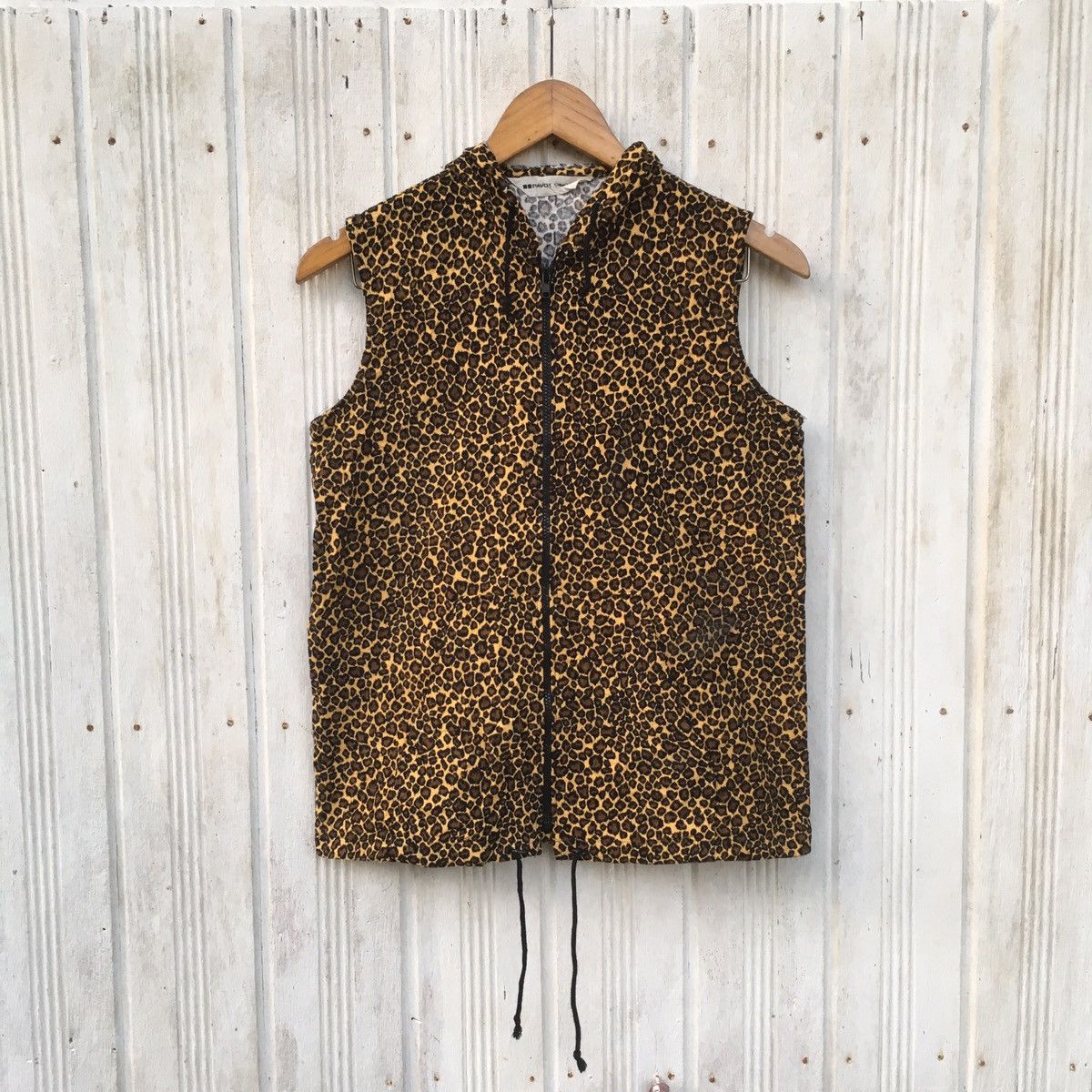 Vintage Pavoc Cing Leopard Design Vest Hoodie Jacket