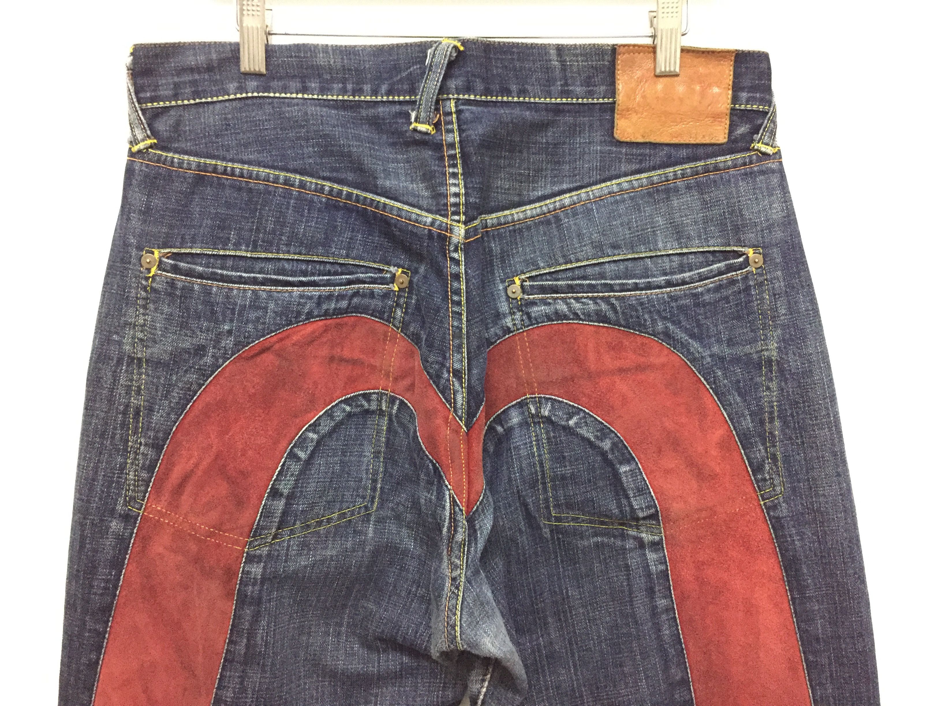 Evisu Evisu by Yamane Selvedge Denim suede leather logo Size US 32 / EU 48 - 4 Thumbnail
