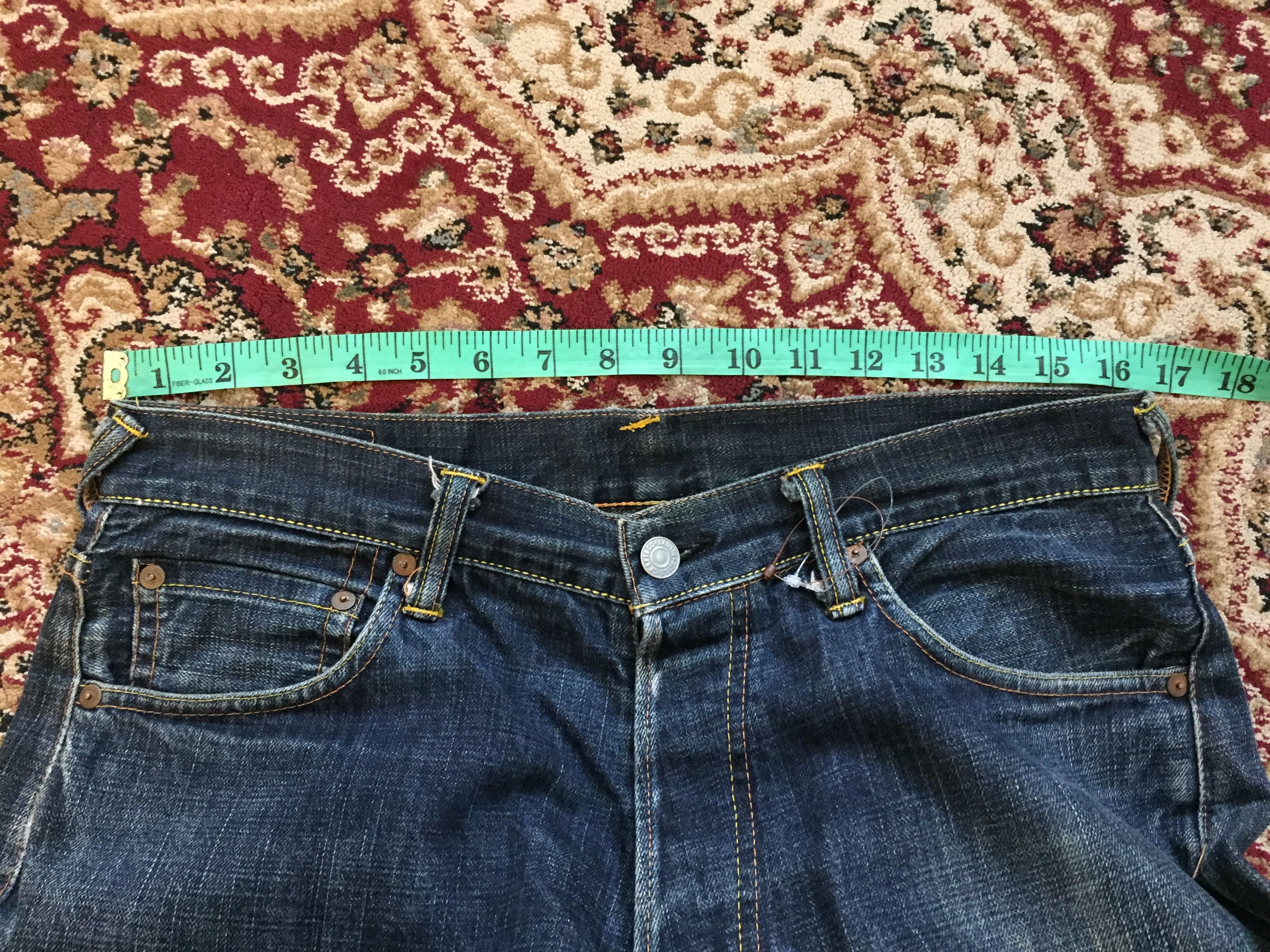 Evisu Evisu by Yamane Selvedge Denim suede leather logo Size US 32 / EU 48 - 17 Thumbnail
