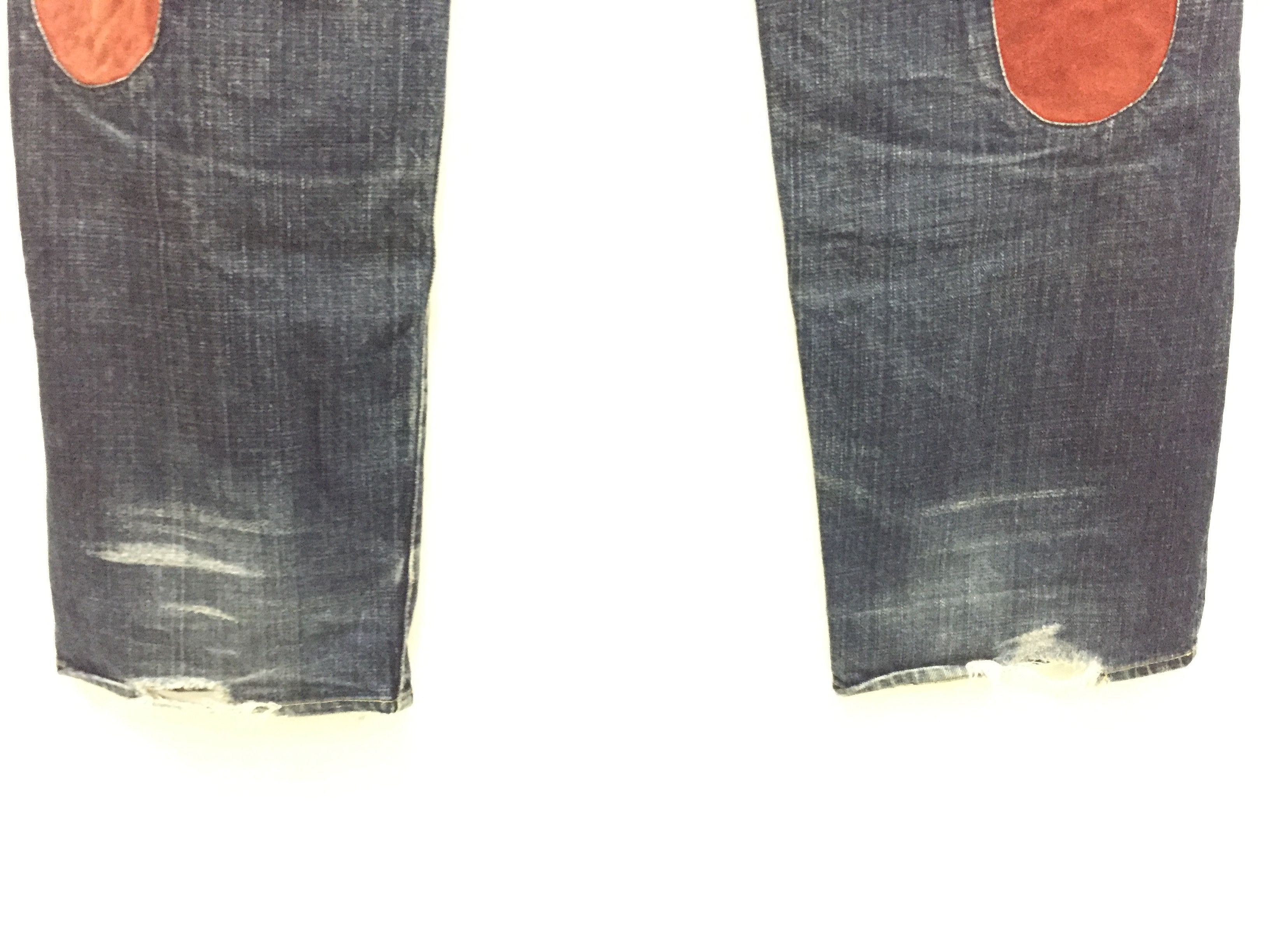 Evisu Evisu by Yamane Selvedge Denim suede leather logo Size US 32 / EU 48 - 11 Thumbnail