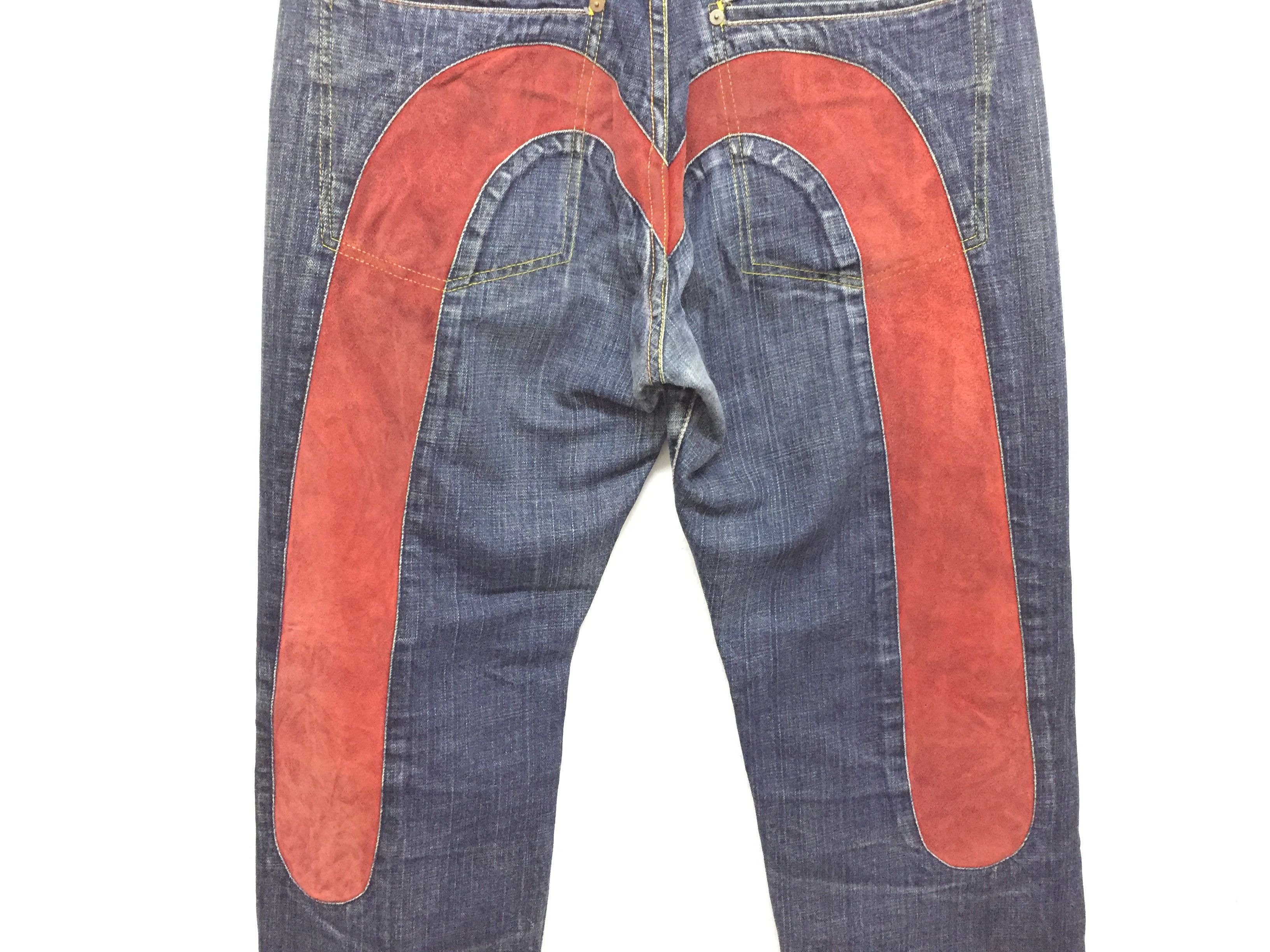 Evisu Evisu by Yamane Selvedge Denim suede leather logo Size US 32 / EU 48 - 5 Thumbnail