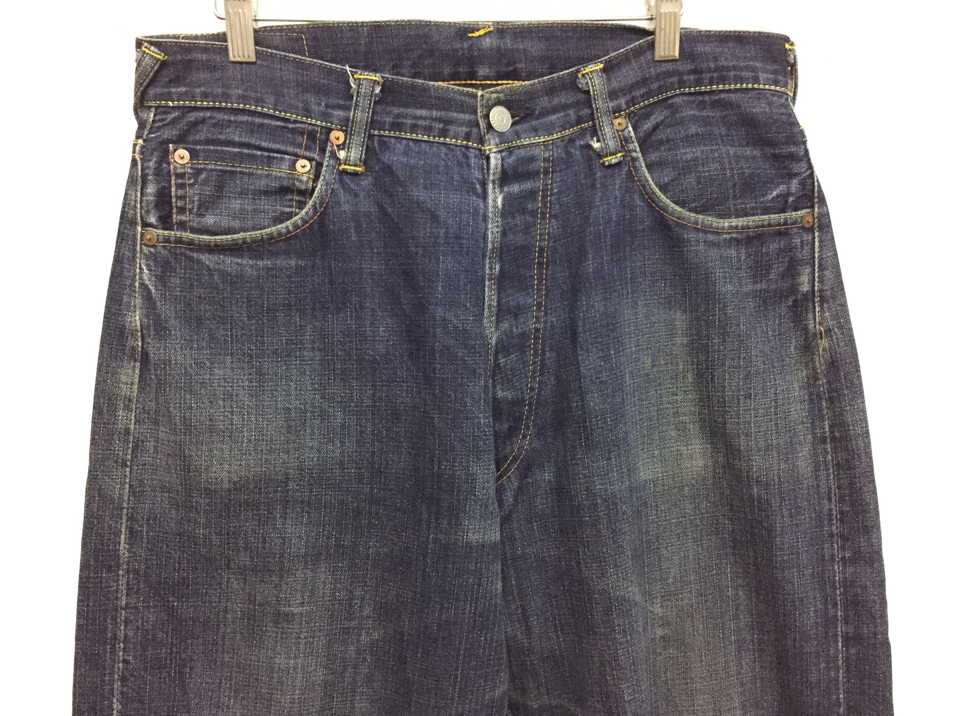 Evisu Evisu by Yamane Selvedge Denim suede leather logo Size US 32 / EU 48 - 8 Thumbnail