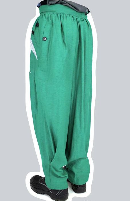 Kiko Kostadinov kiko kostadinov ANTHONIS GATHERED TROUSER EMERALD