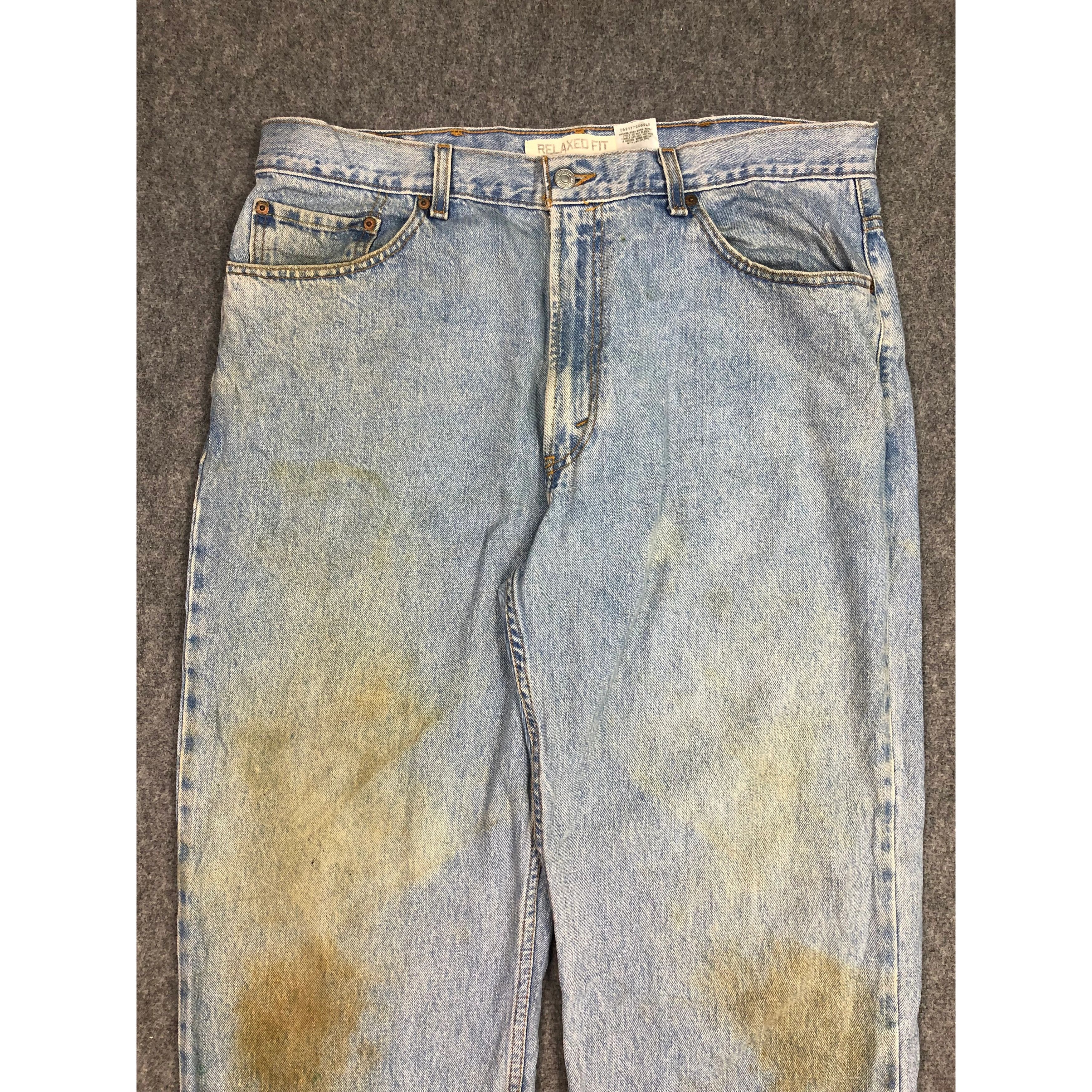 Levi's × Vintage Vintage Levis 550 Relaxed Fit Faded Denim Dirty DP0194 Size US 37 - 3 Thumbnail