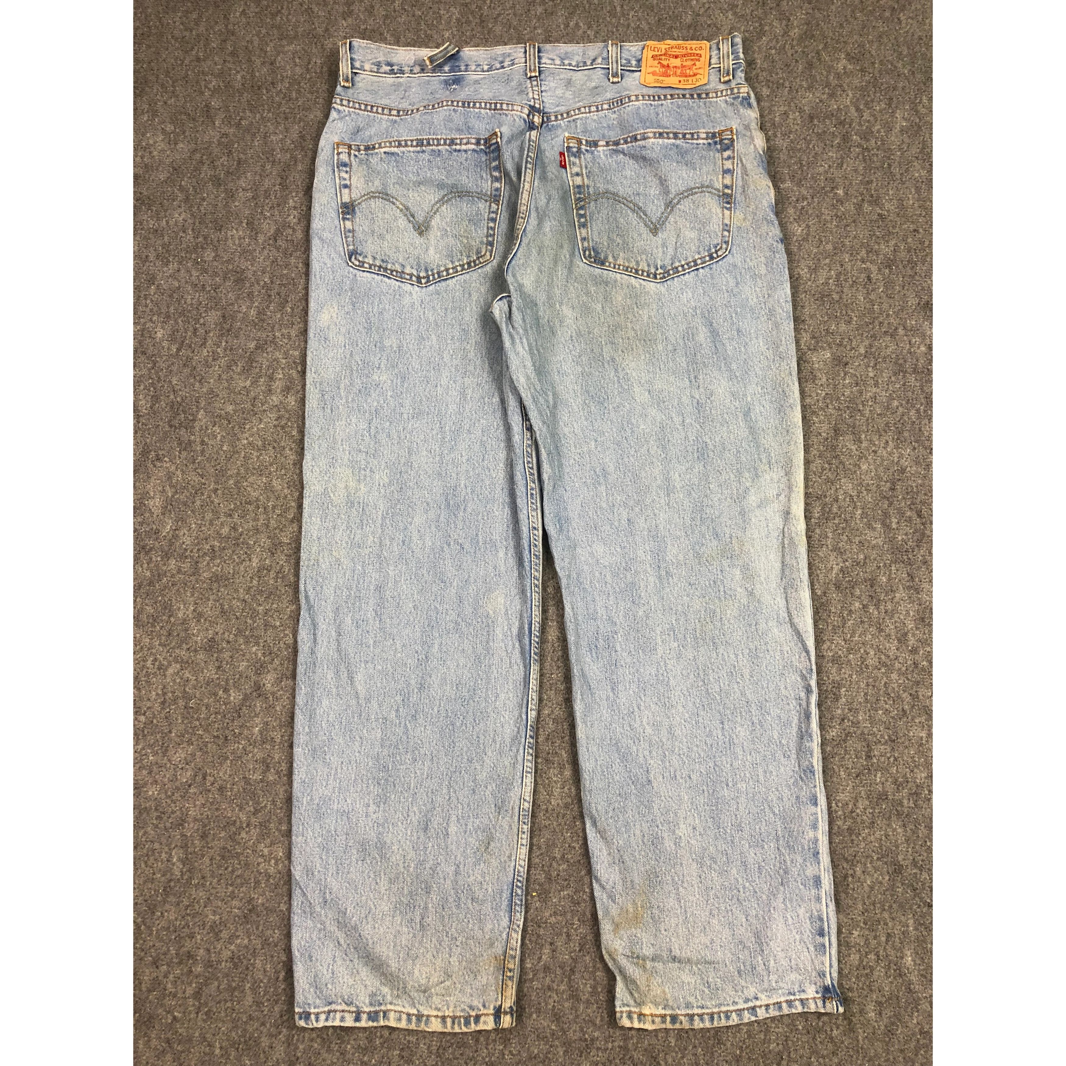 Levi's × Vintage Vintage Levis 550 Relaxed Fit Faded Denim Dirty DP0194 Size US 37 - 2 Thumbnail