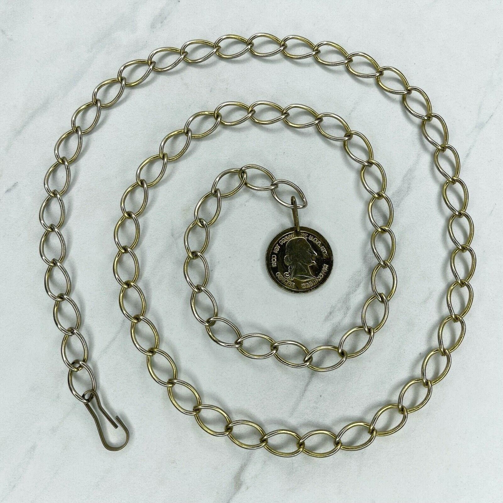Other Gold Tone George Washington Coin Charm Chain Belt | Grailed