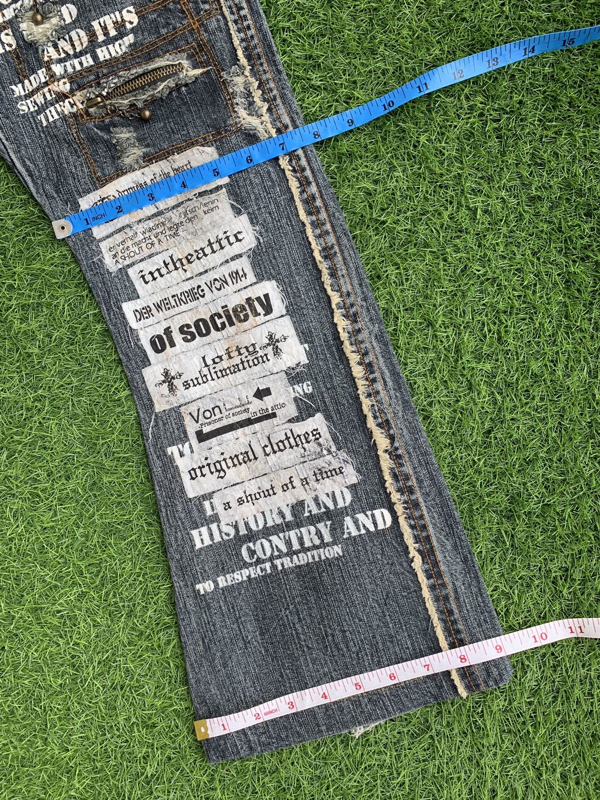 In The Attic × Japanese Brand Rare Japanese Brand In The Attic Patchwork Punk Style Size US 30 / EU 46 - 18 Thumbnail