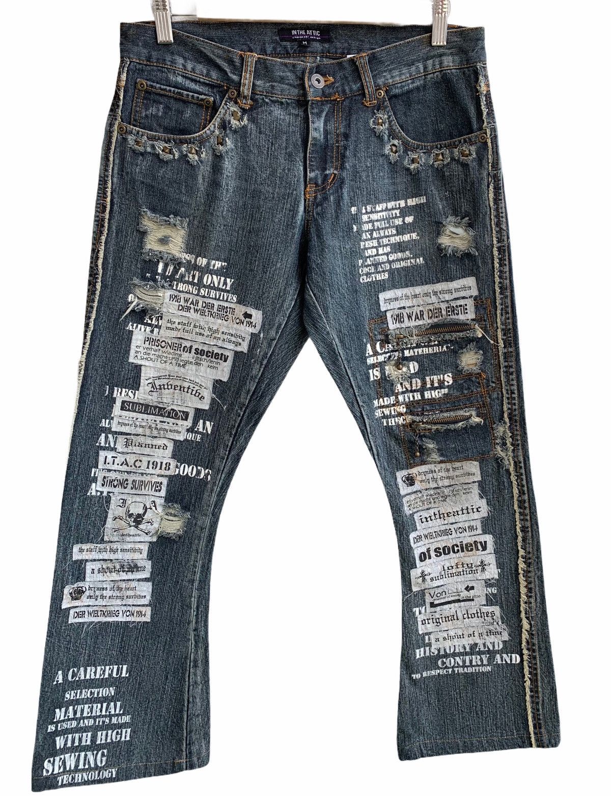 In The Attic × Japanese Brand Rare Japanese Brand In The Attic Patchwork Punk Style Size US 30 / EU 46 - 5 Thumbnail