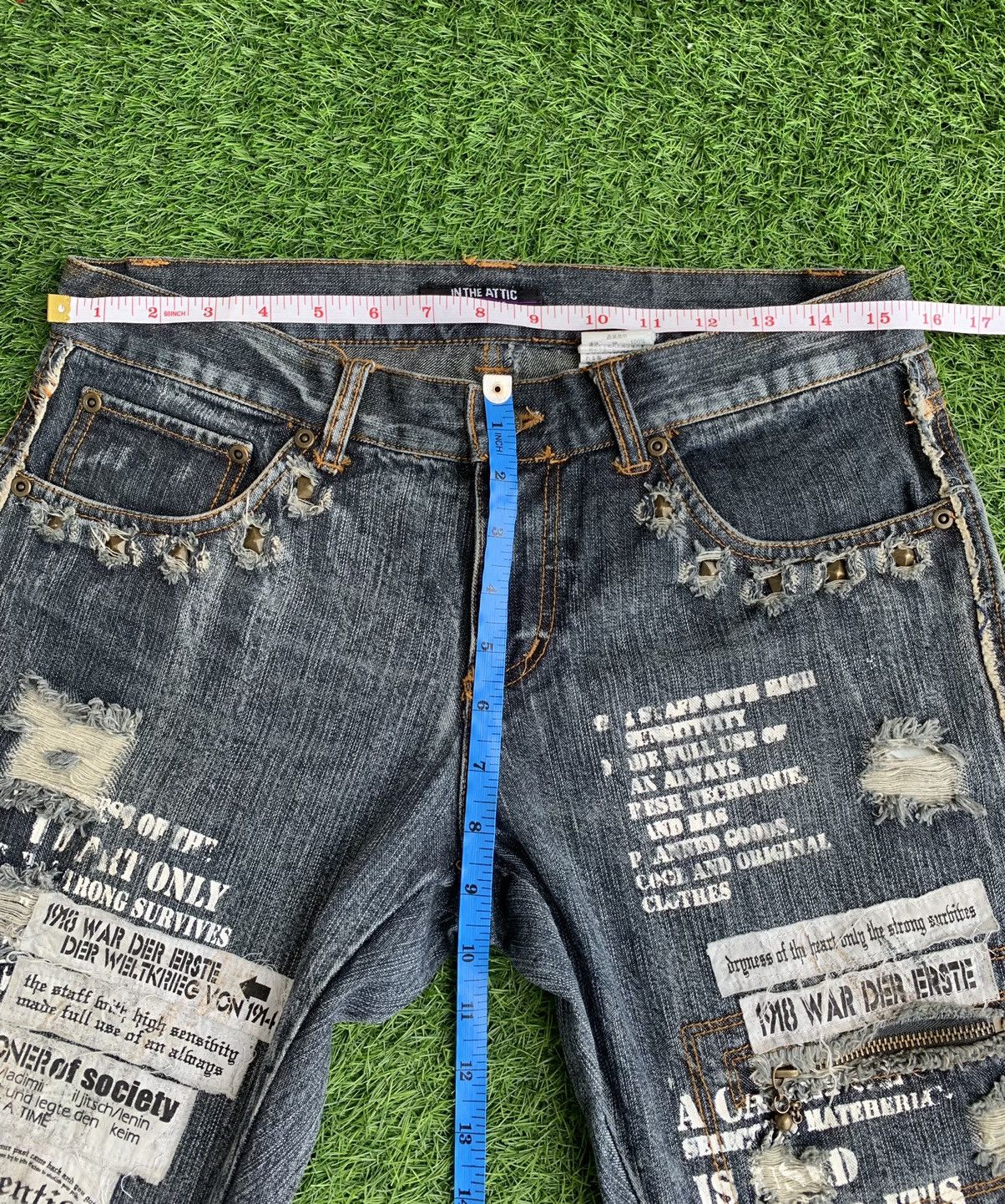 In The Attic × Japanese Brand Rare Japanese Brand In The Attic Patchwork Punk Style Size US 30 / EU 46 - 15 Thumbnail